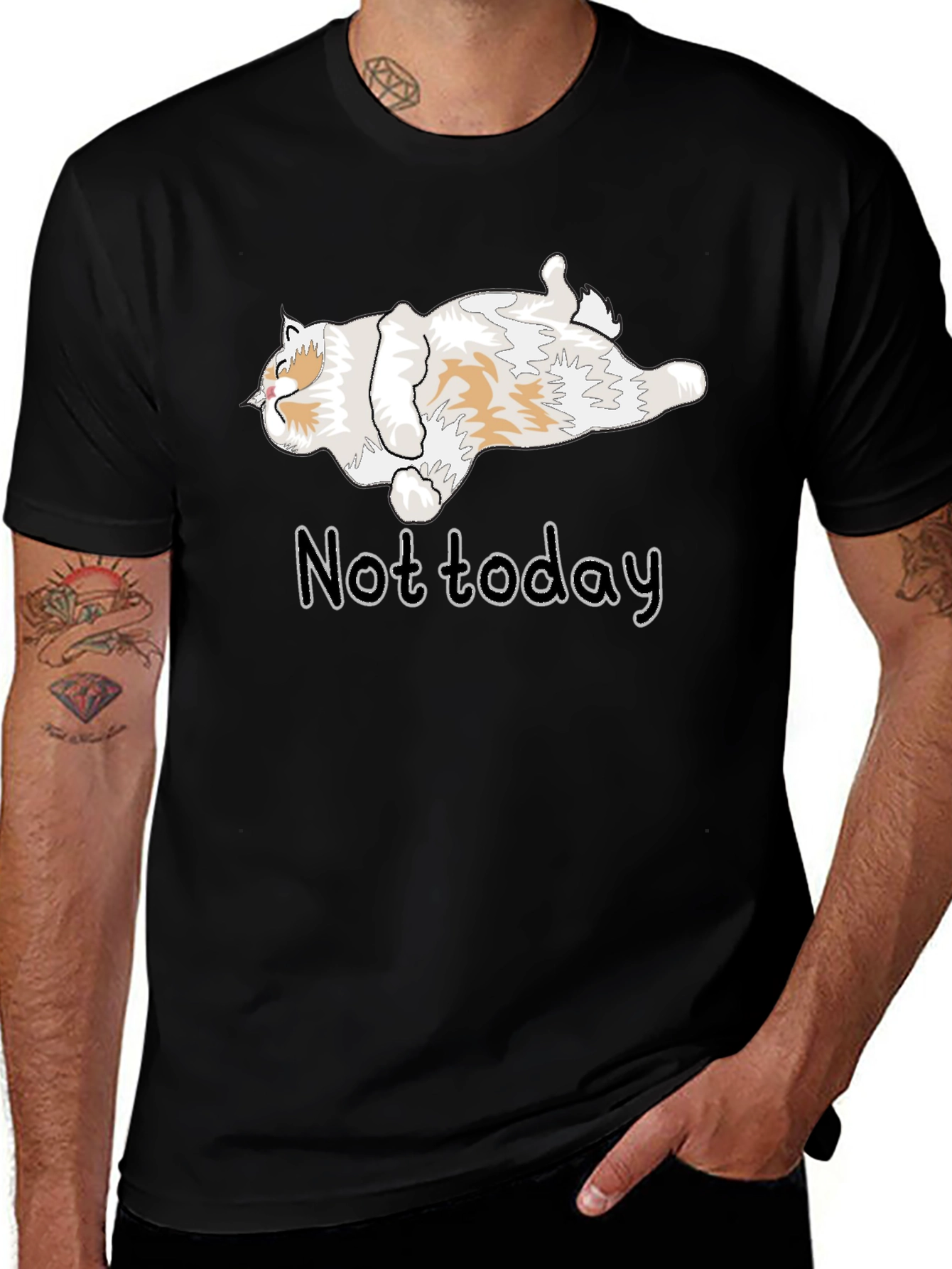 Variant 22 of Not Today Cat T-Shirt - Funny Lazy Kitten Tee