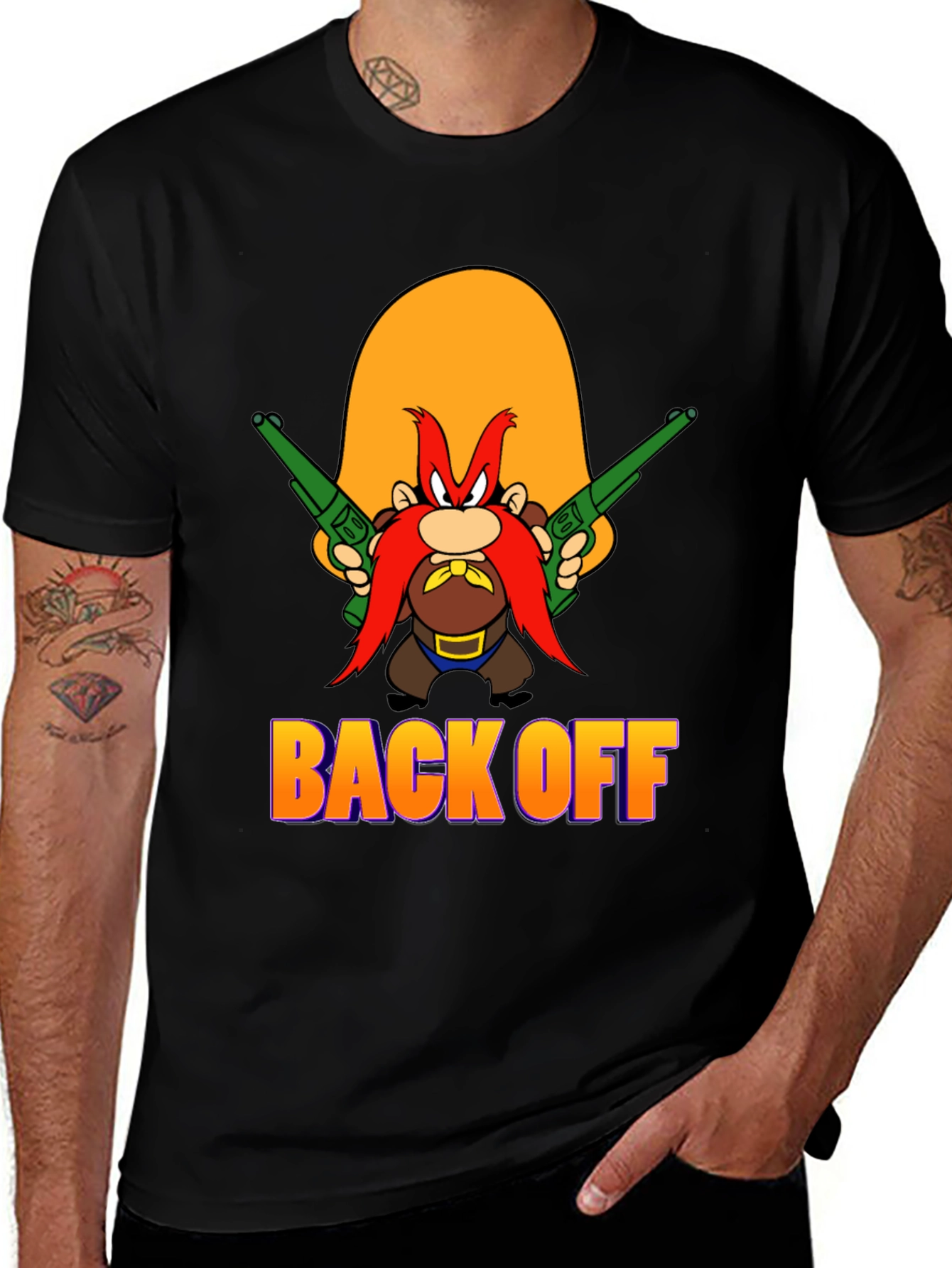 Variant 26 of Back Off T-Shirt - Yosemite Sam Cartoon Tee
