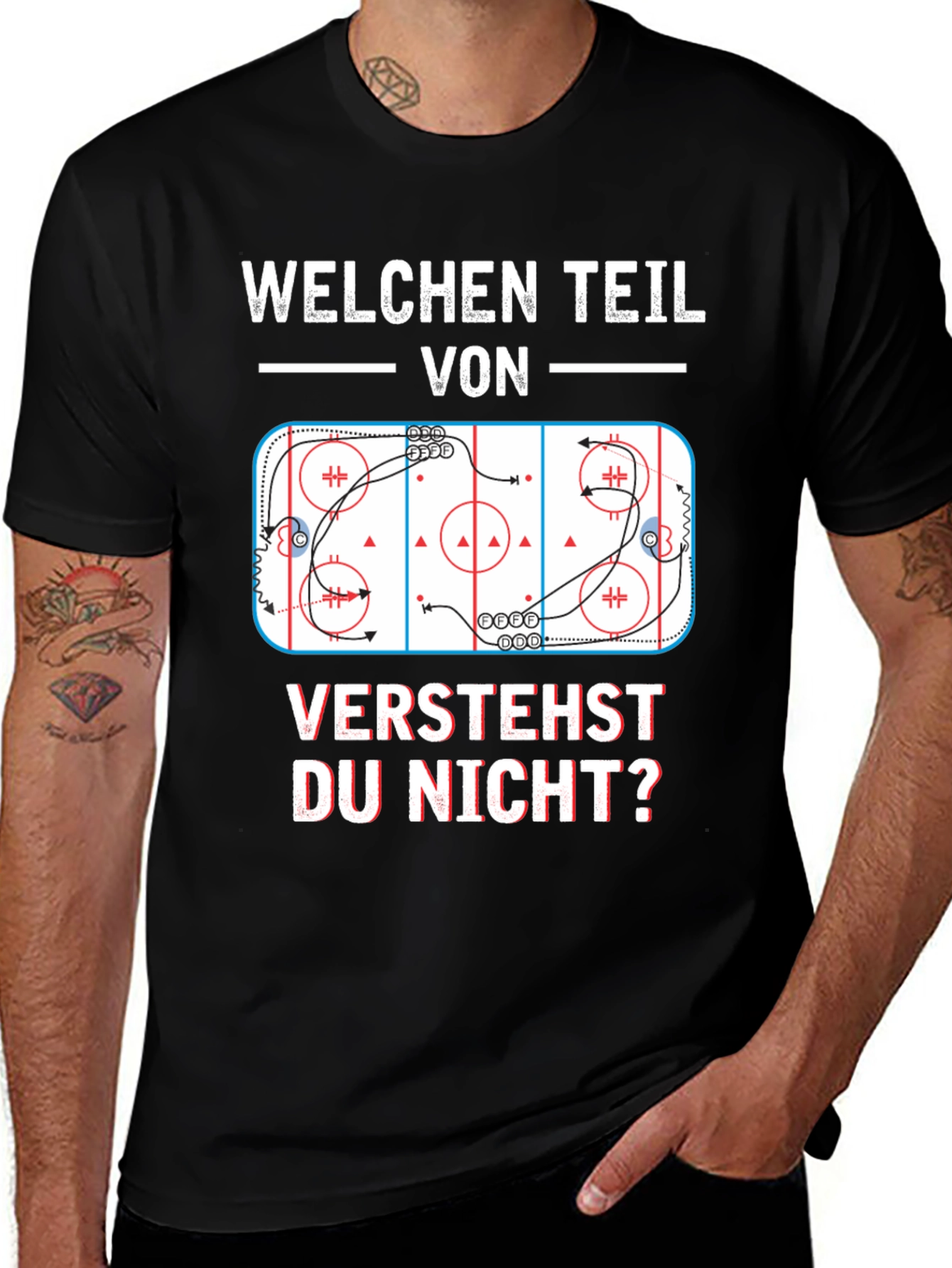 Hockey Play T-Shirt - German Text