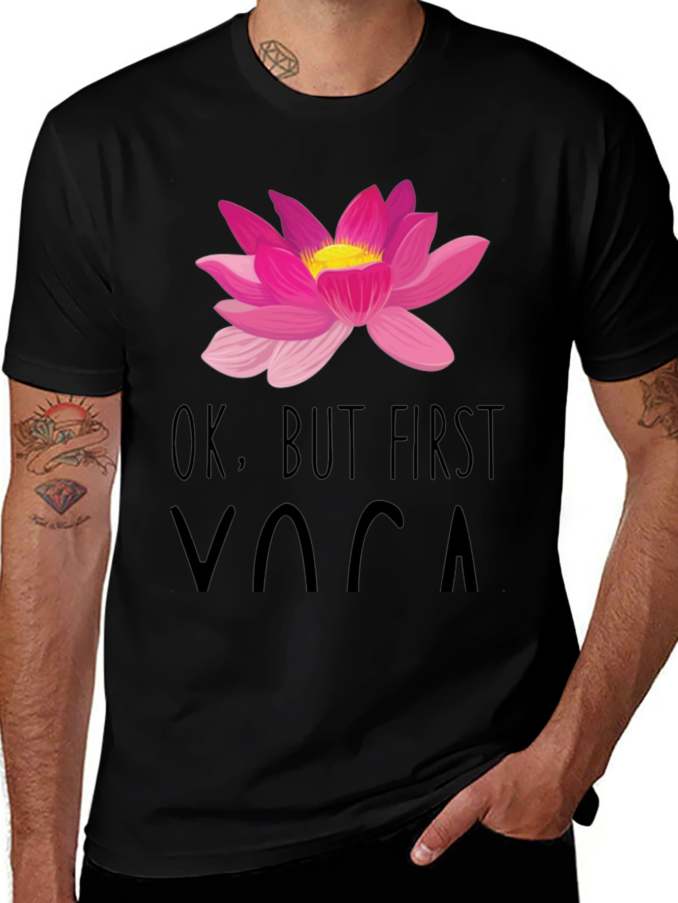 Variant 11 of Ok But First Yoga Graphic Tee