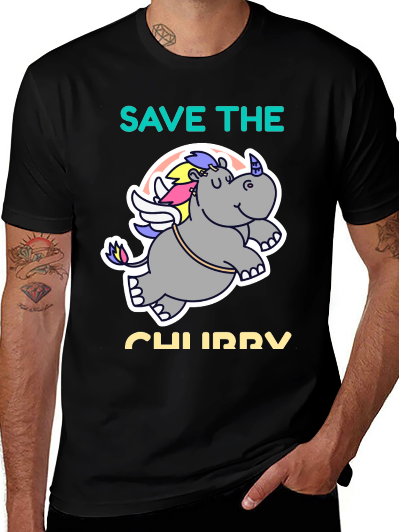 Variant 29 of Save The Chubby Unicorn T-Shirt