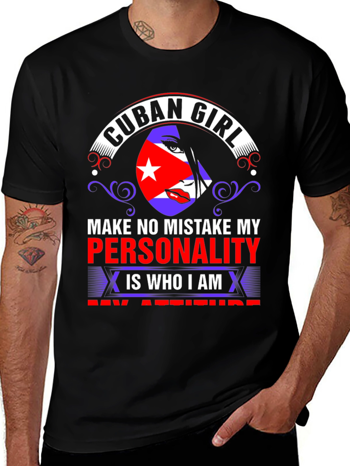 Cuban Girl Personality Graphic T-Shirt