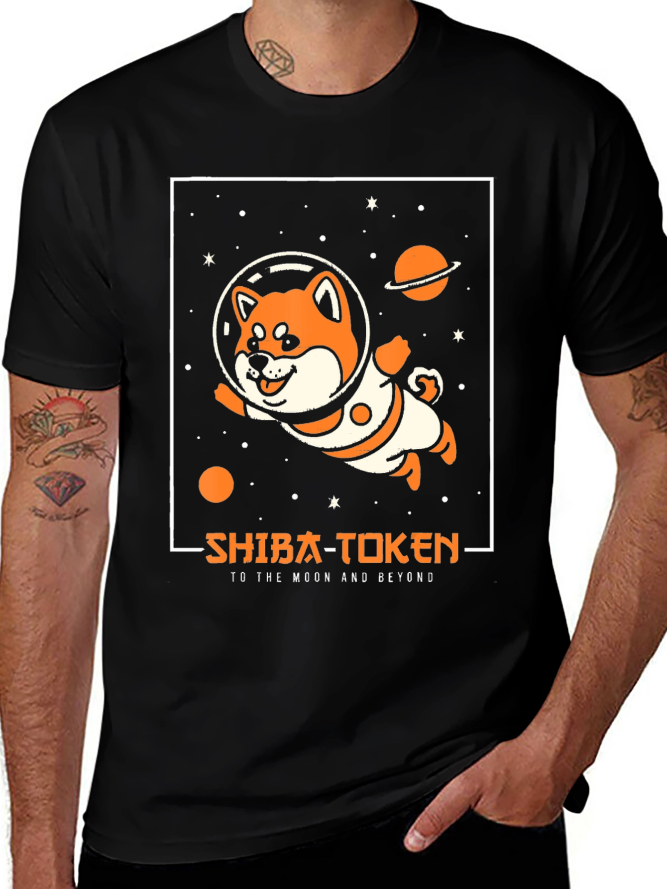 Shiba Token Space T-Shirt - To the Moon and Beyond!