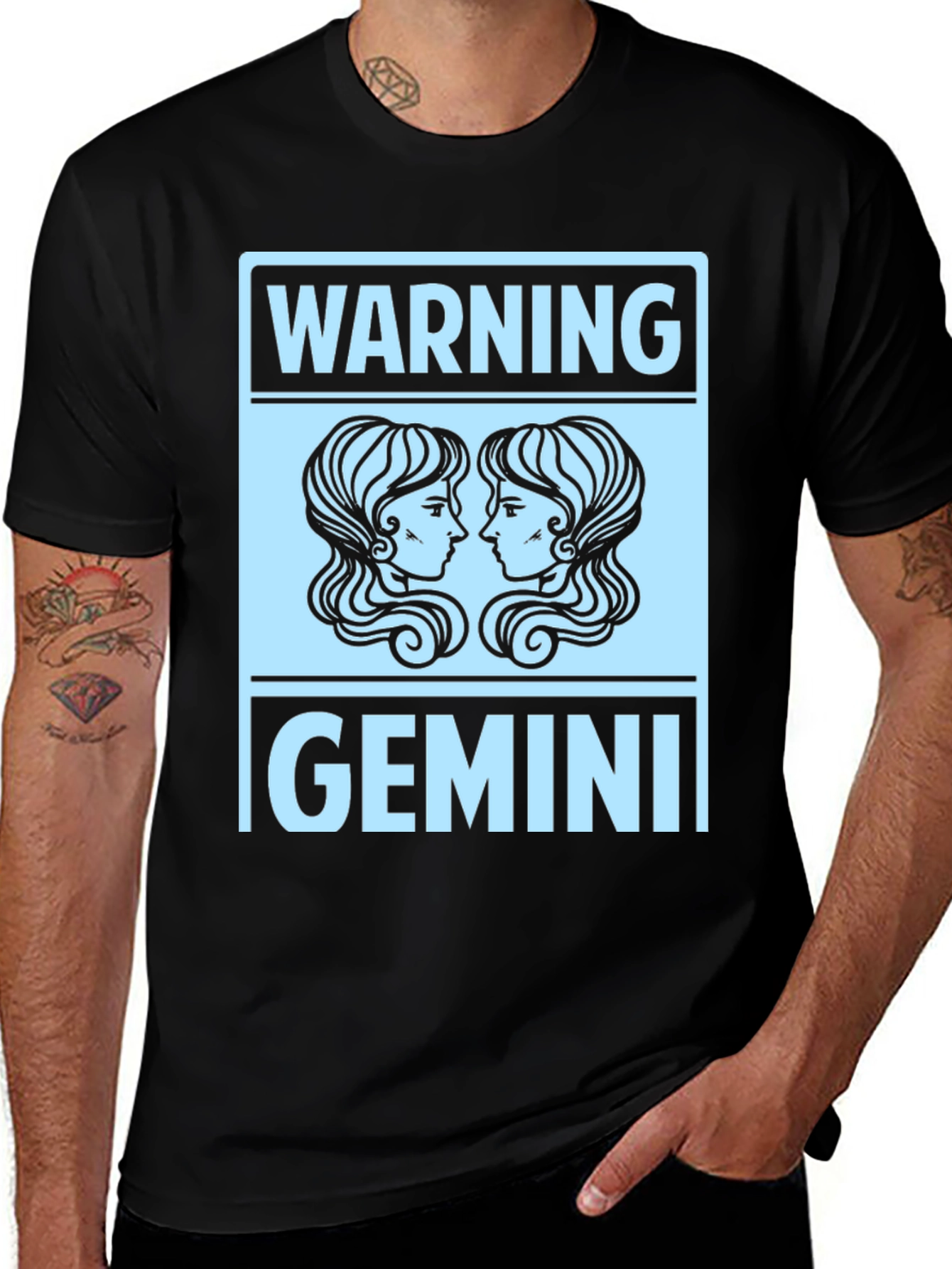 Variant 29 of Gemini Zodiac Sign Warning T-Shirt