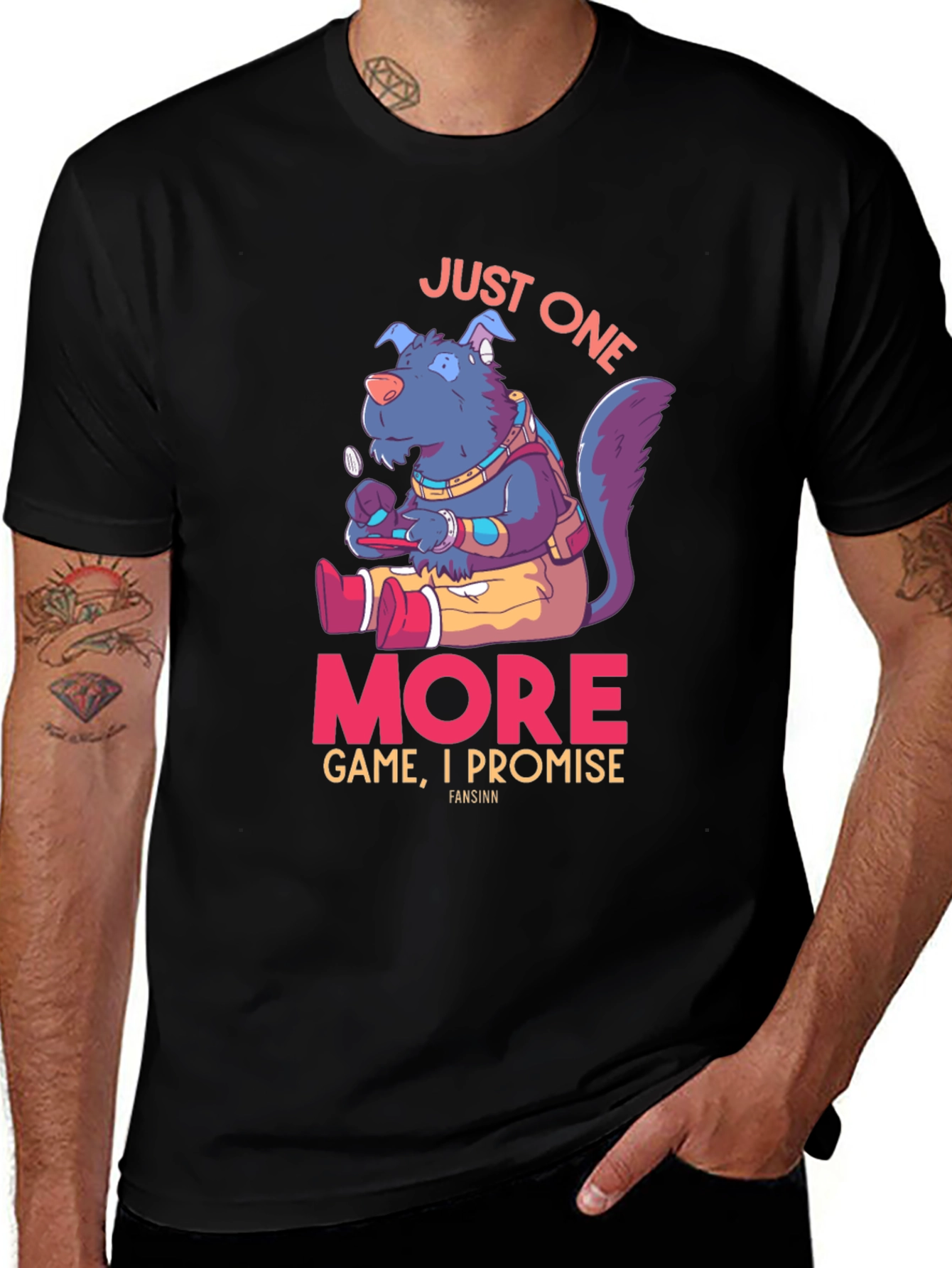 Variant 2 of Gamer Dog T-Shirt - Just One More Game