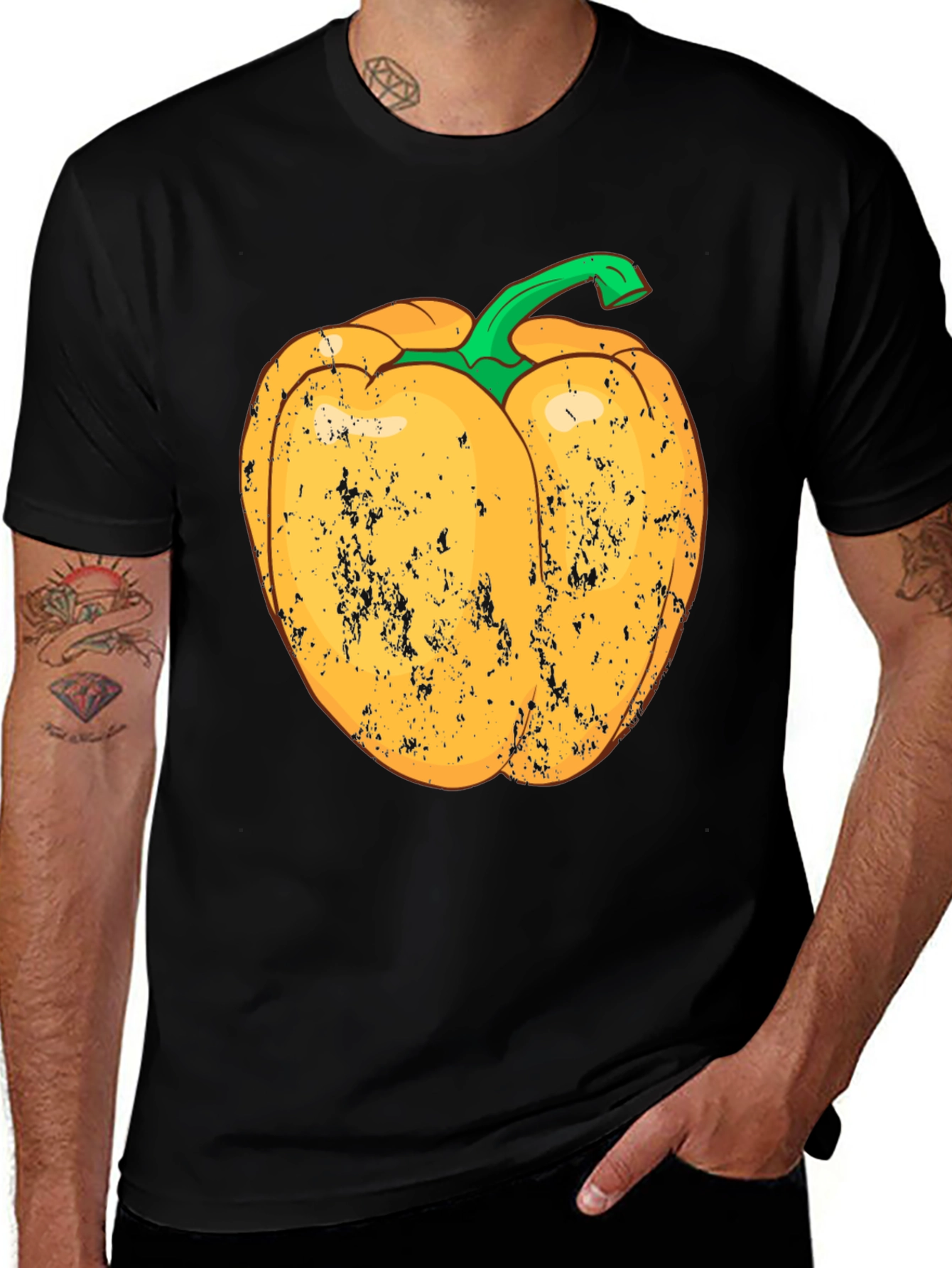 Yellow Pepper Graphic Tee - Quirky & Fun!