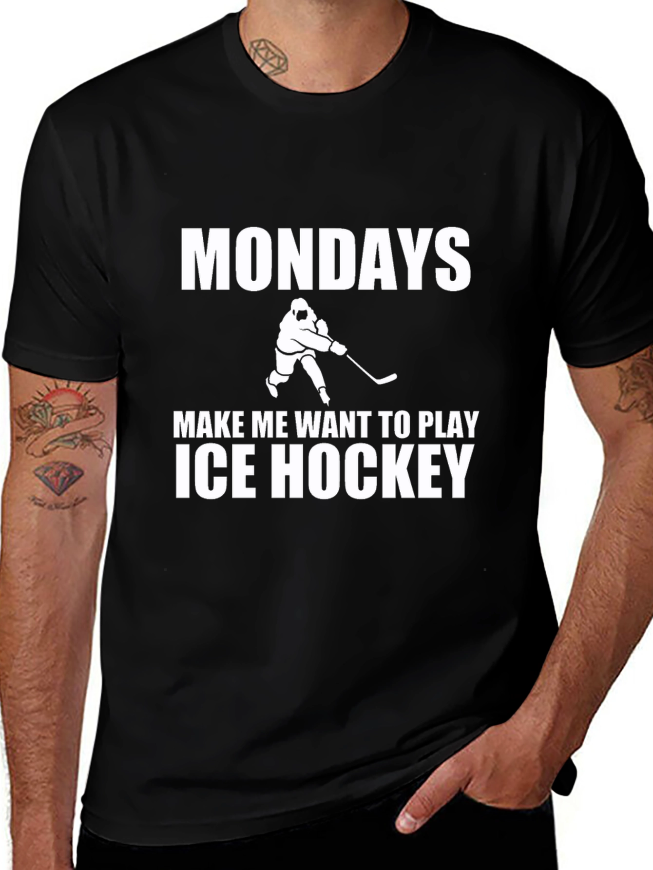 Variant 21 of Mondays Ice Hockey Graphic Tee