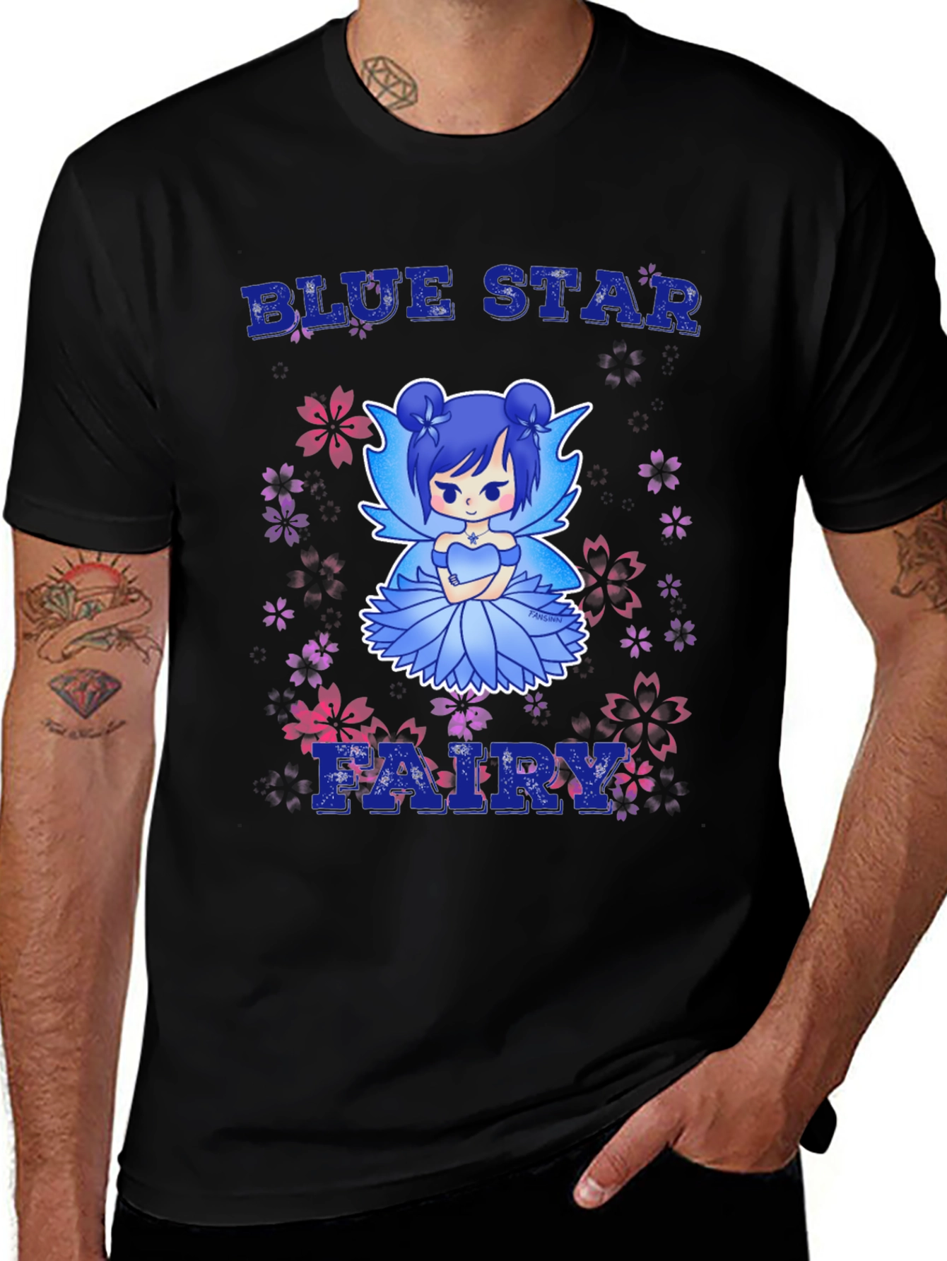 Blue Star Fairy Graphic Tee - Anime T-Shirt