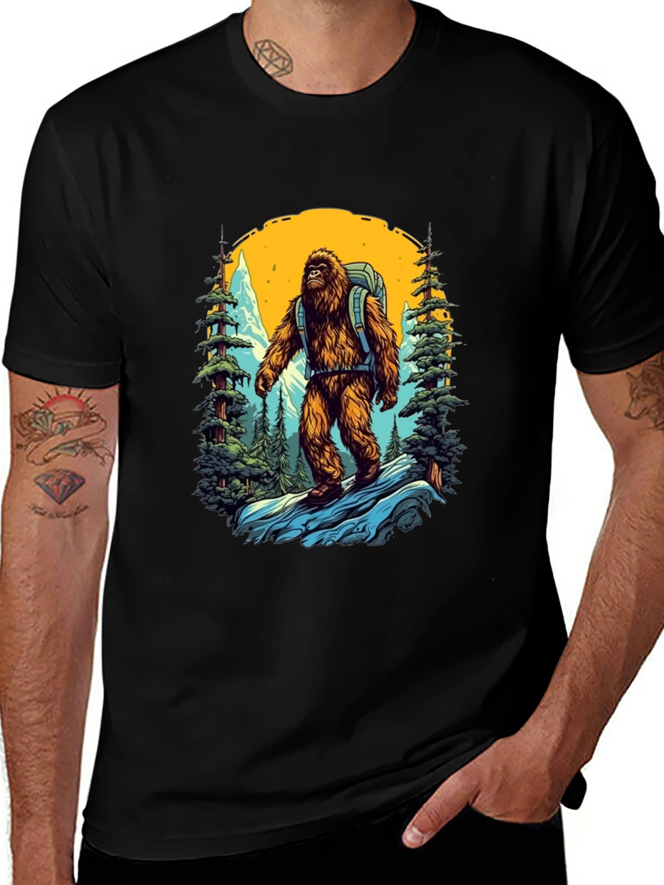 Bigfoot Hiker Graphic Tee - Adventure Awaits