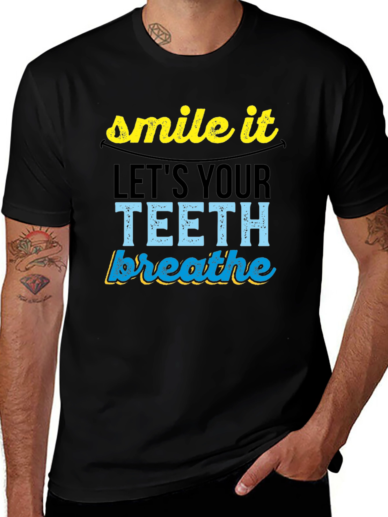 Variant 24 of Smile It Lets Your Teeth Breathe Graphic Tee