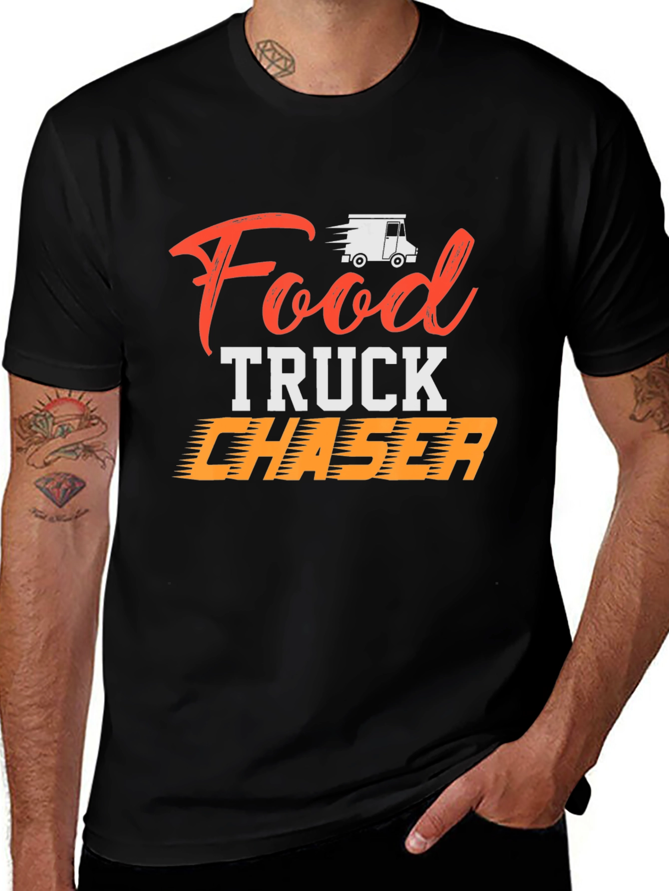 Variant 28 of Food Truck Chaser Black Graphic Tee