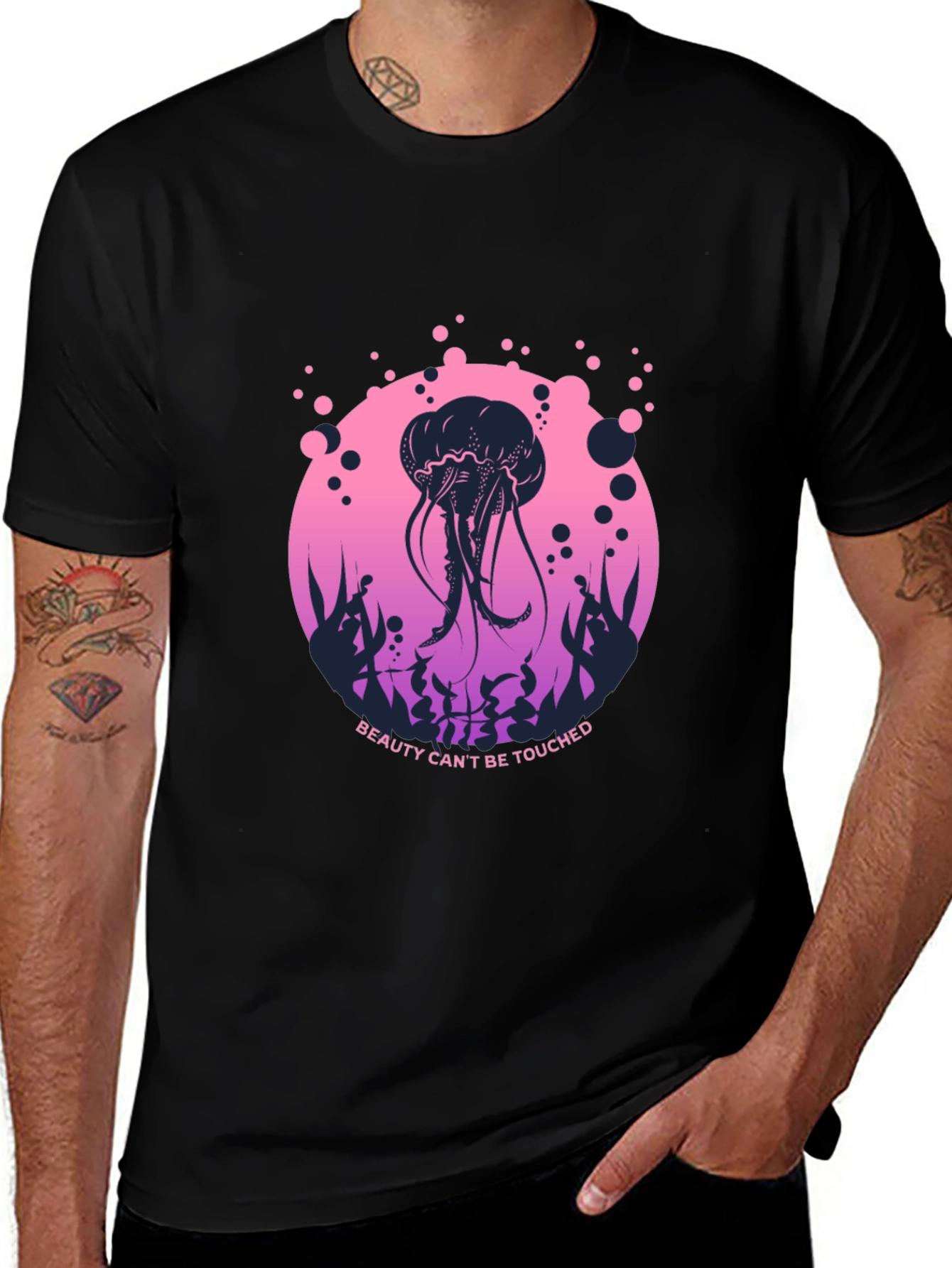 Variant 2 of Jellyfish Graphic Tee - Beauty Can't Be Touched 