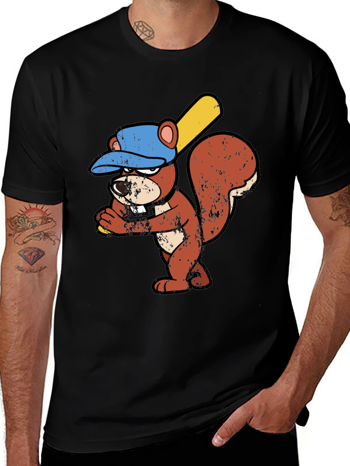 Variant 12 of Baseball Squirrel Graphic T-Shirt