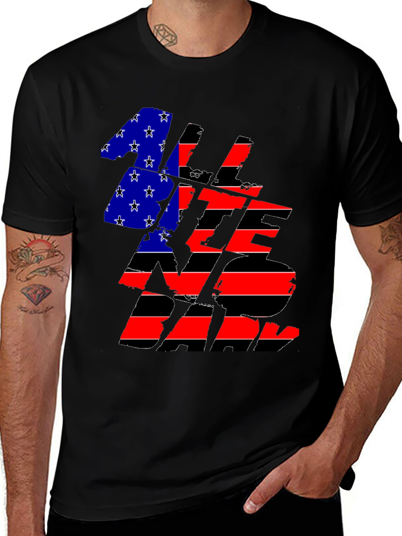 Variant 3 of Patriotic 'MERICA' Graphic T-Shirt