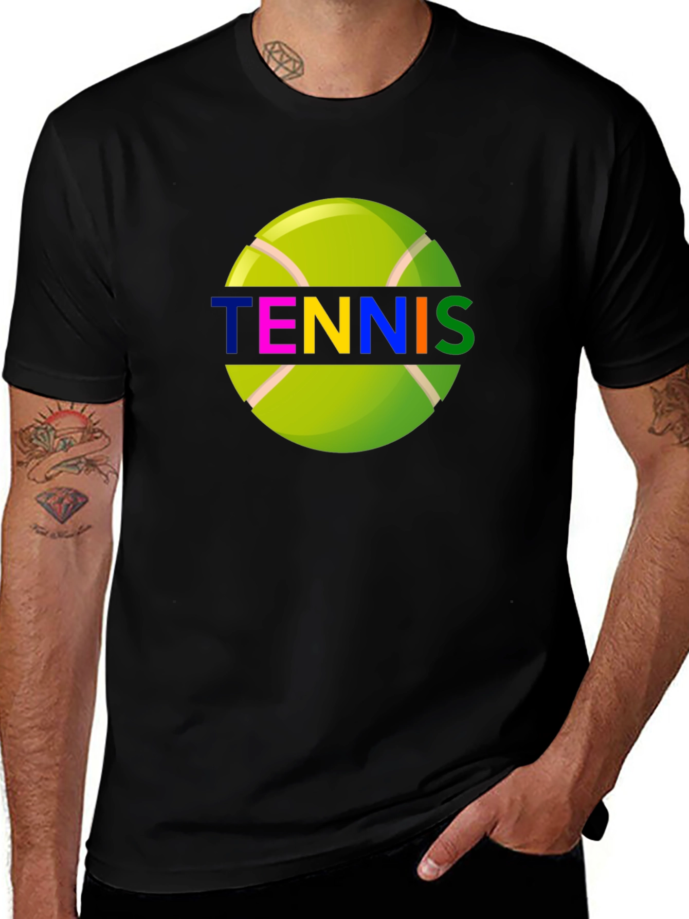 Variant 22 of Tennis Ball Graphic Tee - Sporty Casual Wear