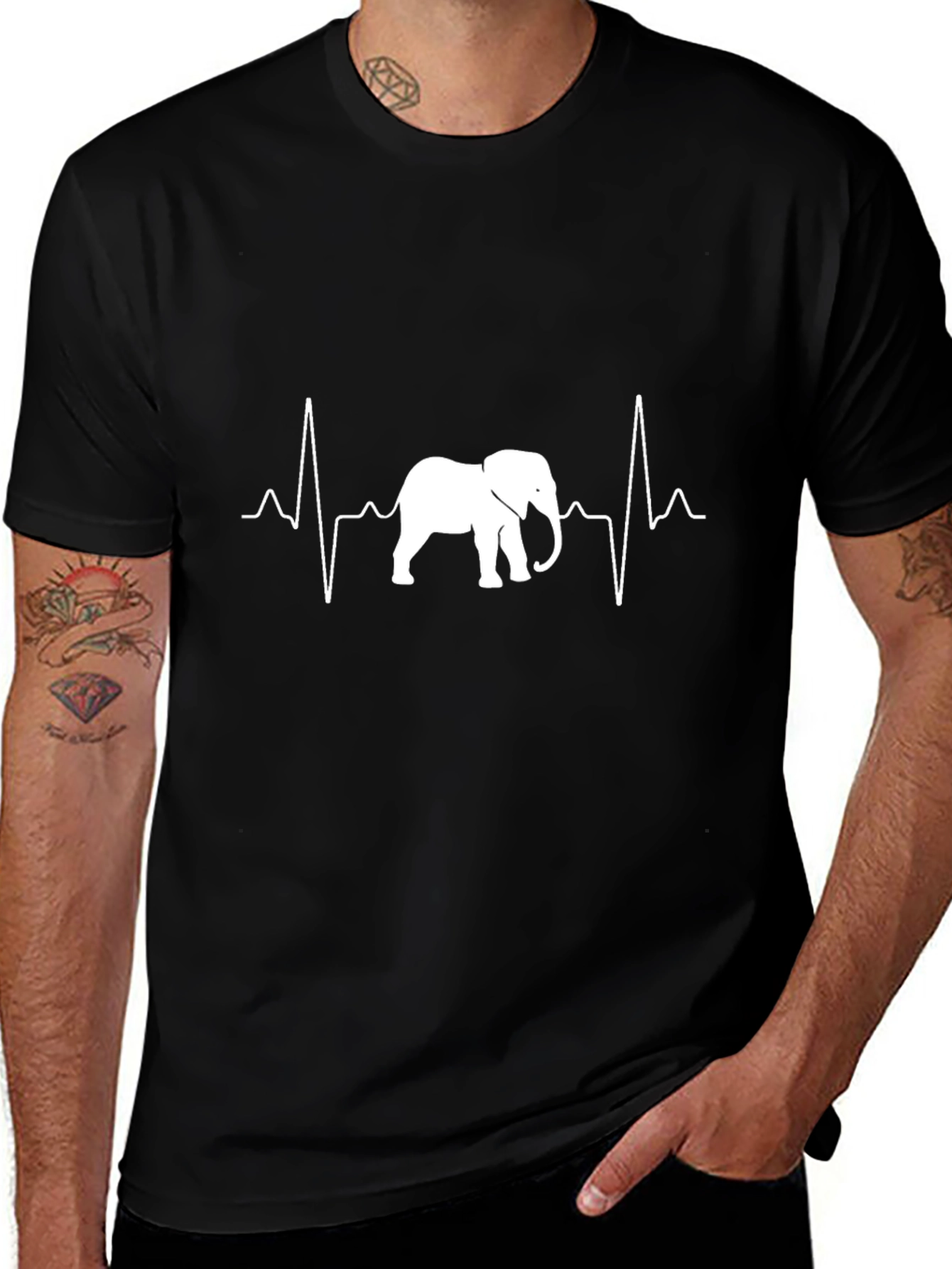 Variant 26 of Elephant Heartbeat T-Shirt - Unique Design