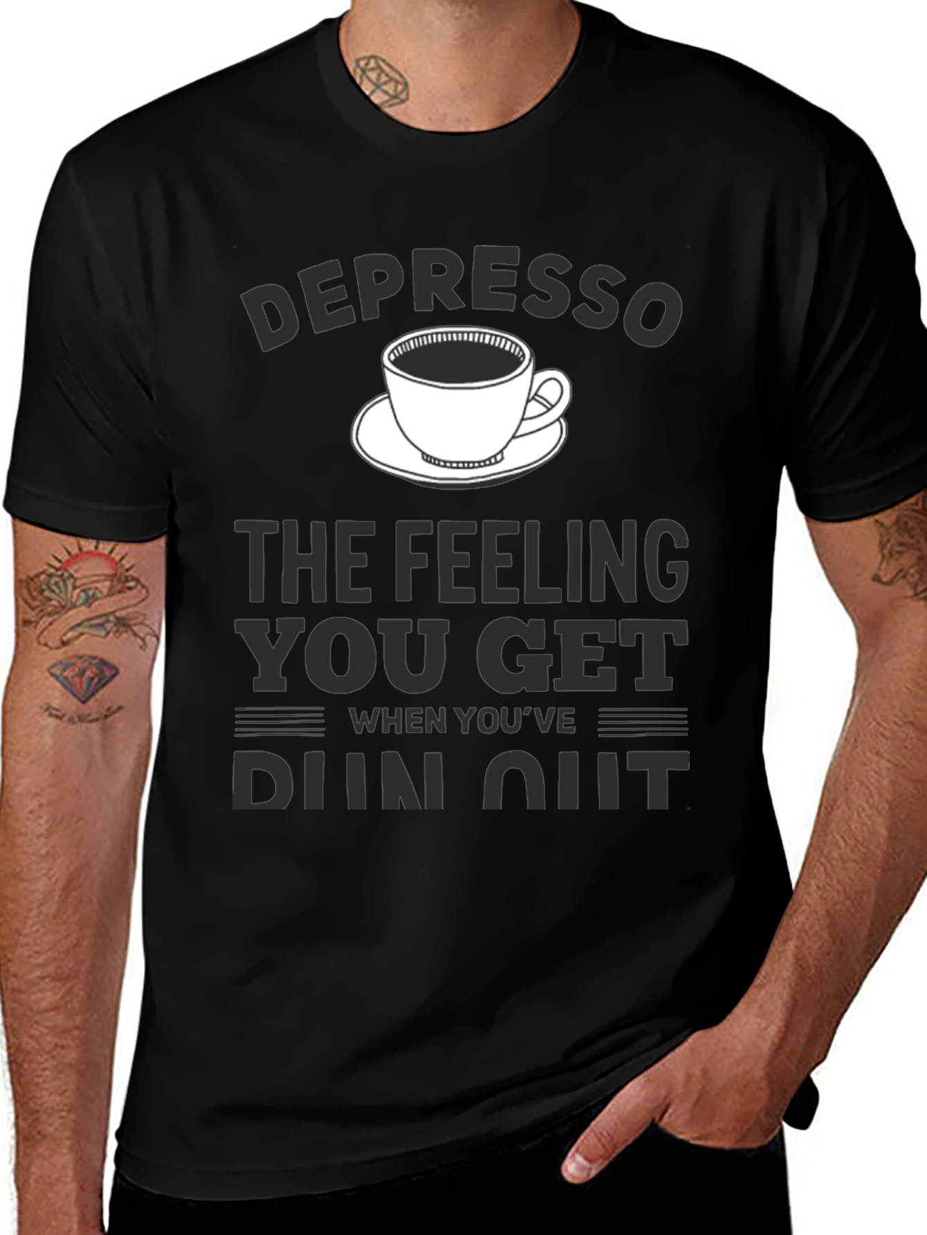 Variant 8 of Depresso T-Shirt - Funny Coffee Lover Tee