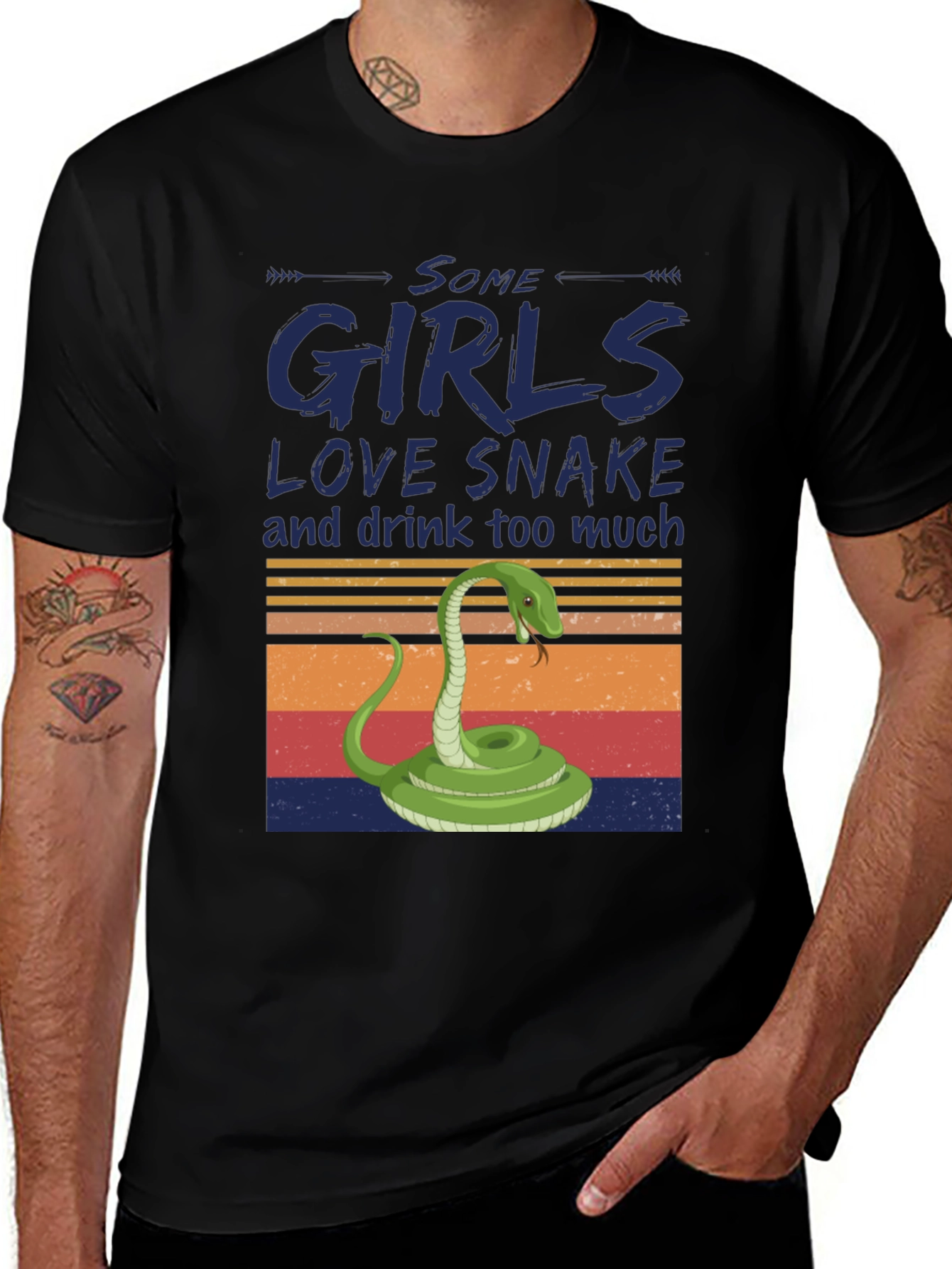 Variant 27 of Some Girls Love Snake T-Shirt