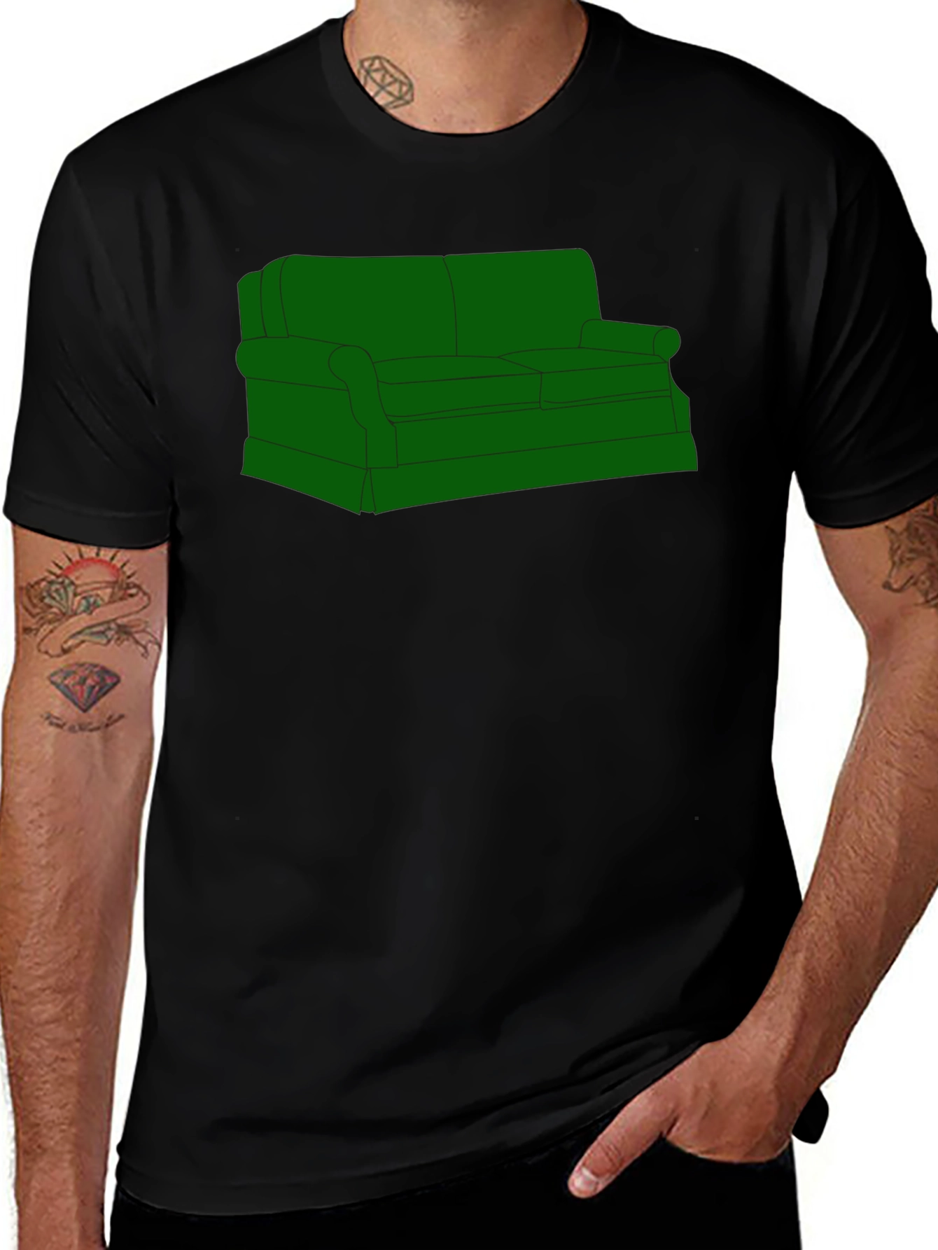 Variant 19 of Green Couch Graphic T-Shirt