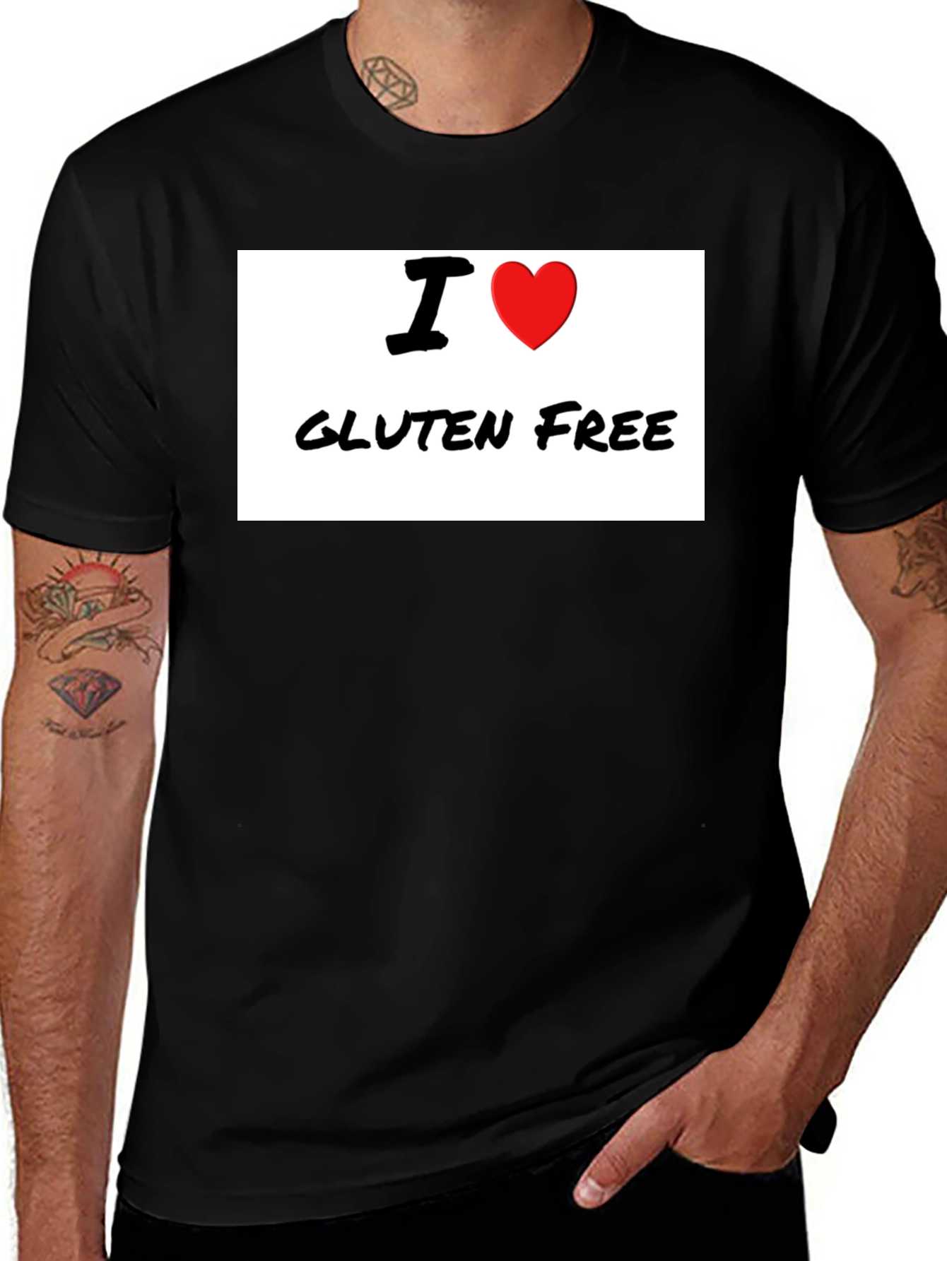 Variant 3 of Gluten Free Black T-Shirt