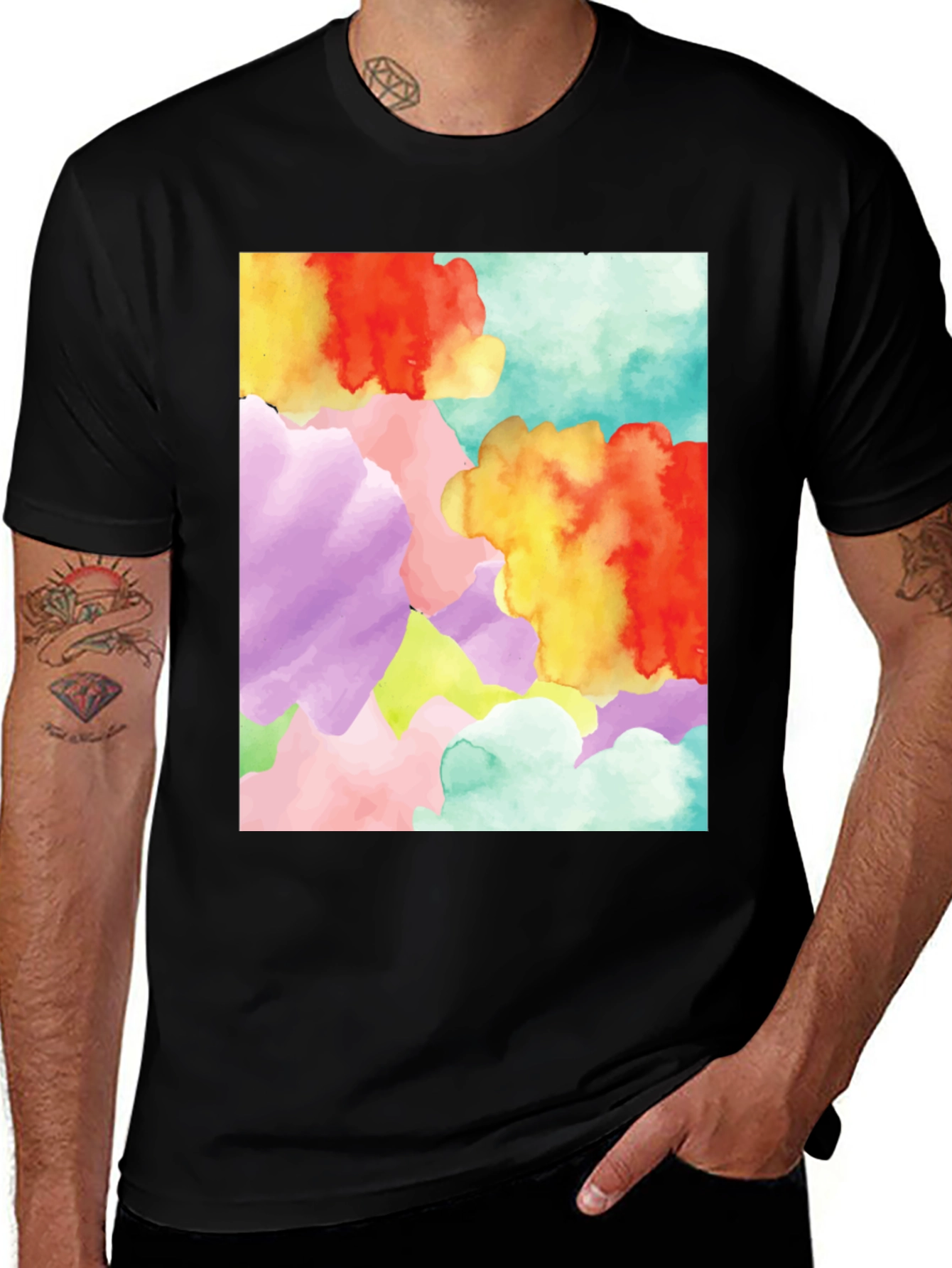 Variant 16 of Abstract Watercolor Graphic Tee - Unique Design