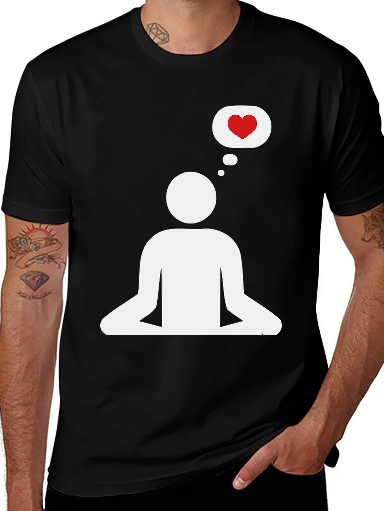 Variant 23 of Meditating Love T-Shirt - Zen Heart