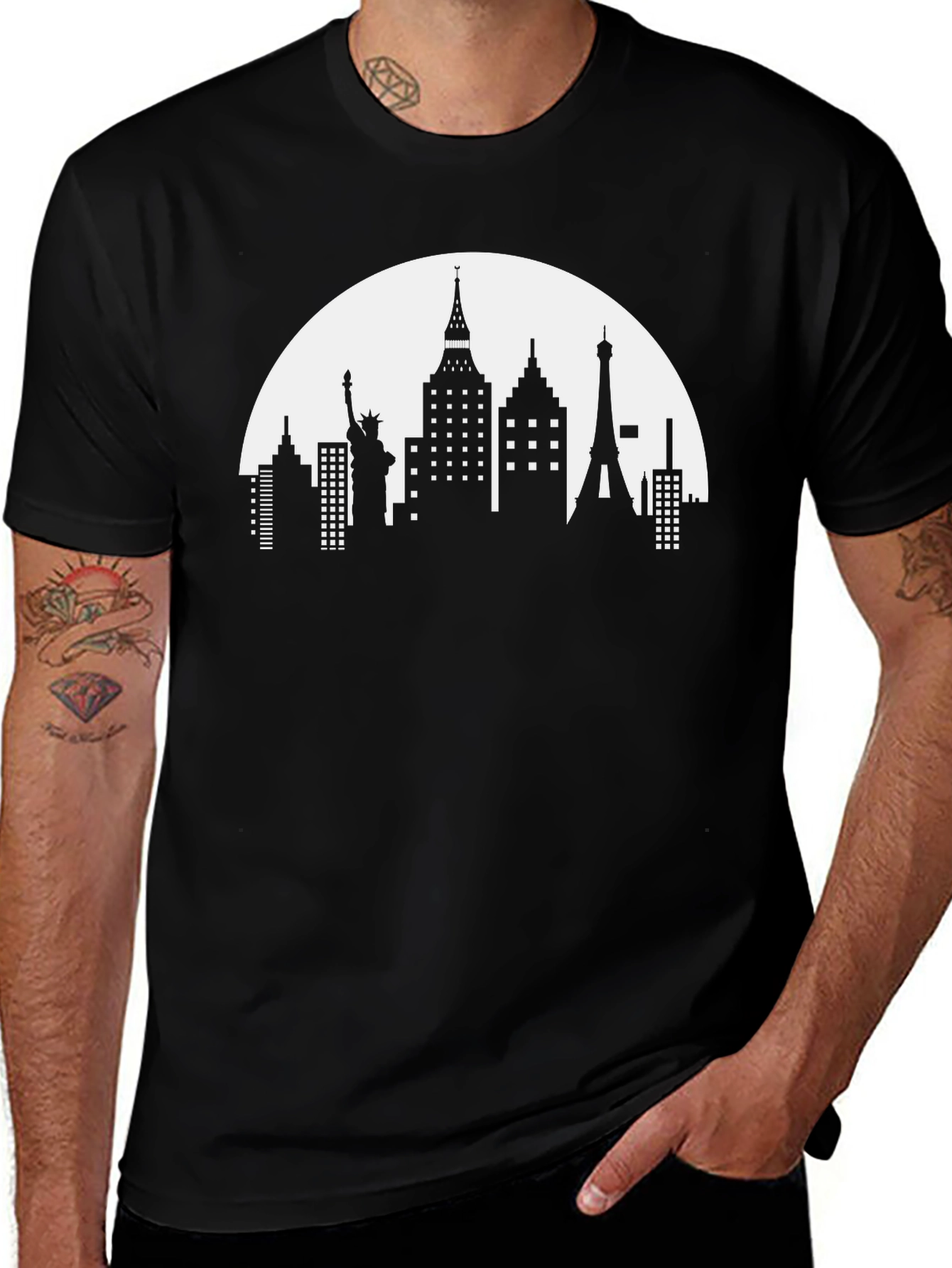 Variant 19 of City Silhouette Graphic Tee - Unisex