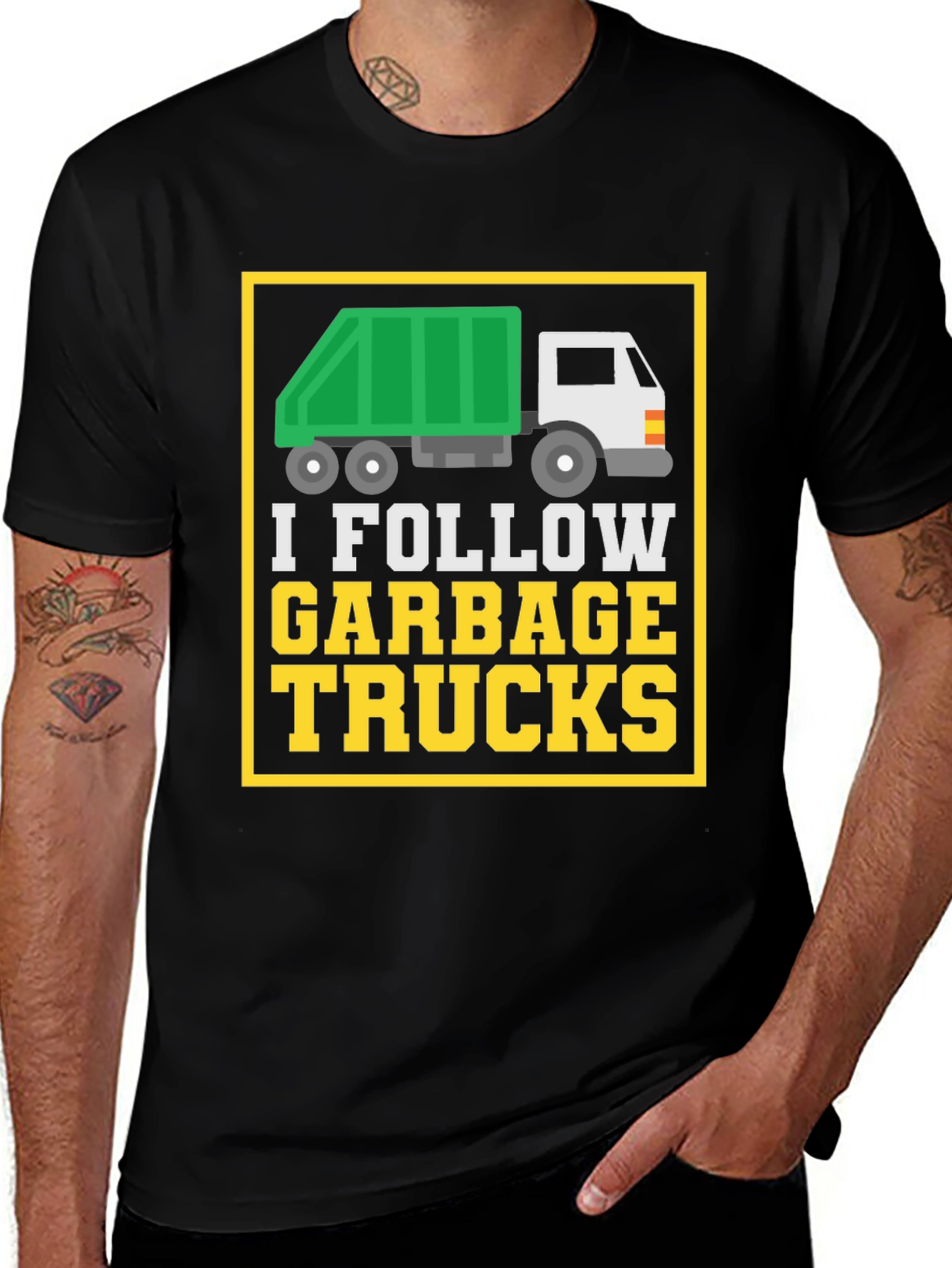 Variant 19 of I Follow Garbage Trucks Graphic Tee