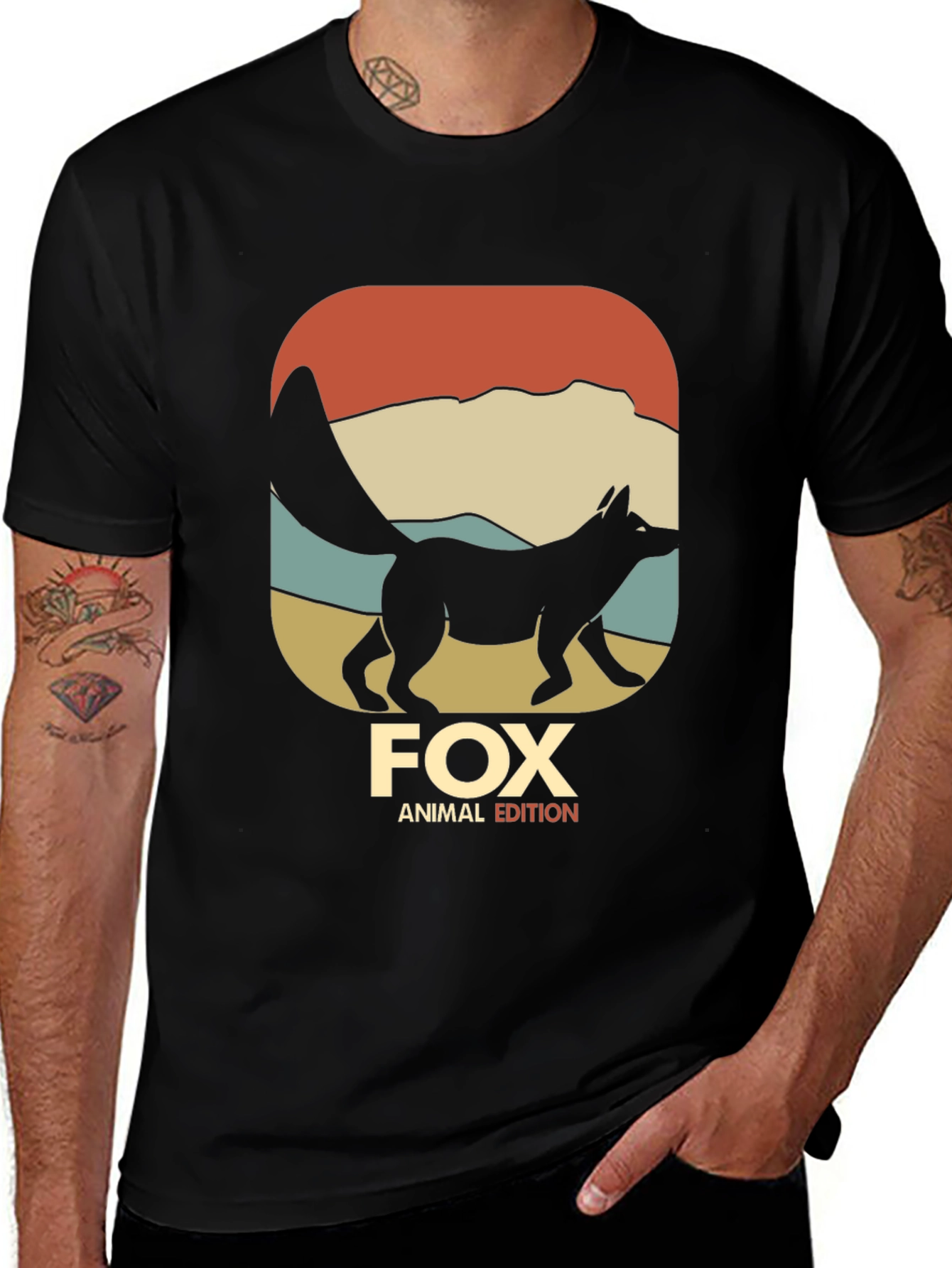 Variant 18 of Fox Animal Edition Black Graphic T-Shirt
