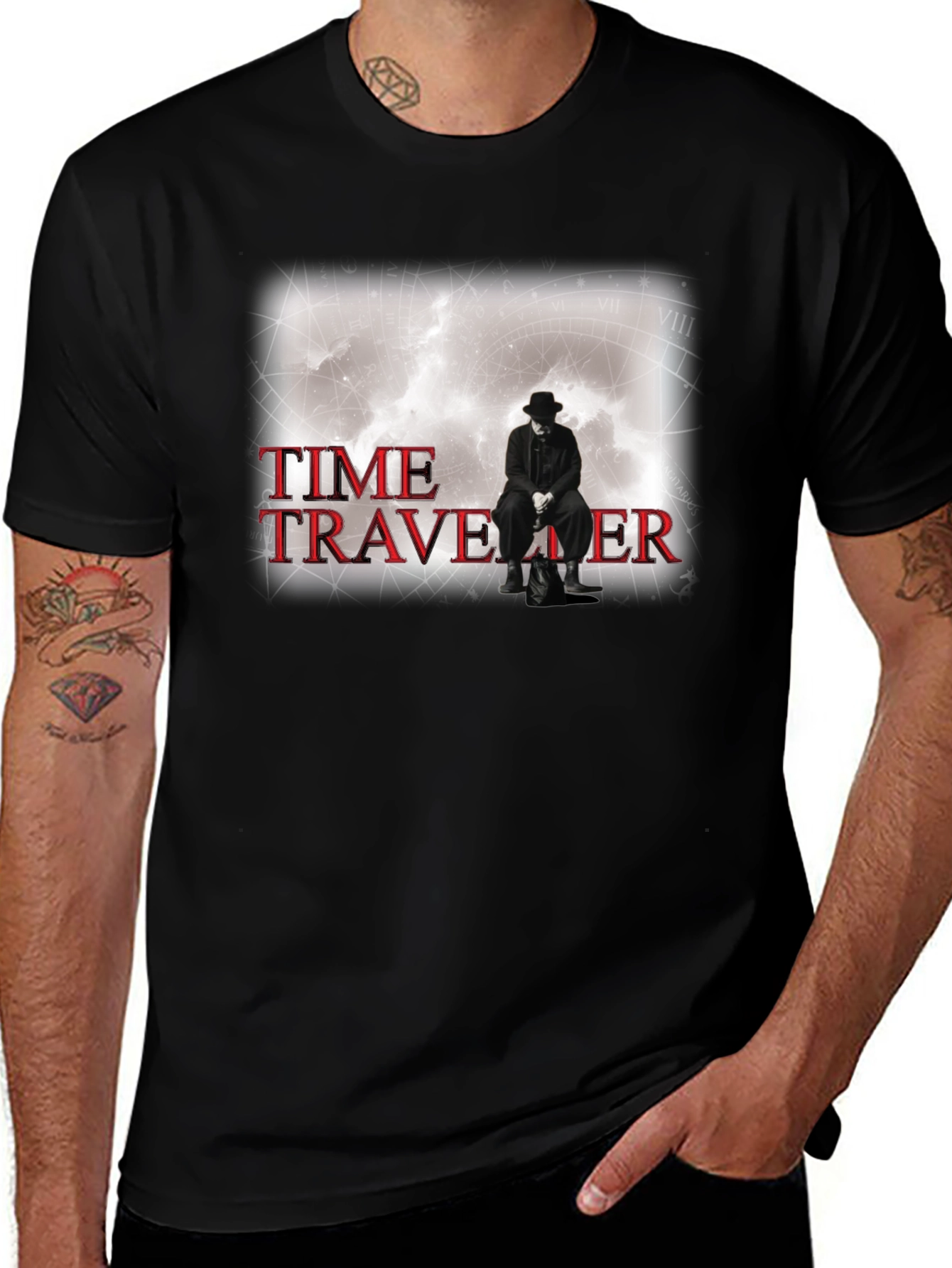 Variant 15 of Time Traveler Graphic T-Shirt - Unique Design