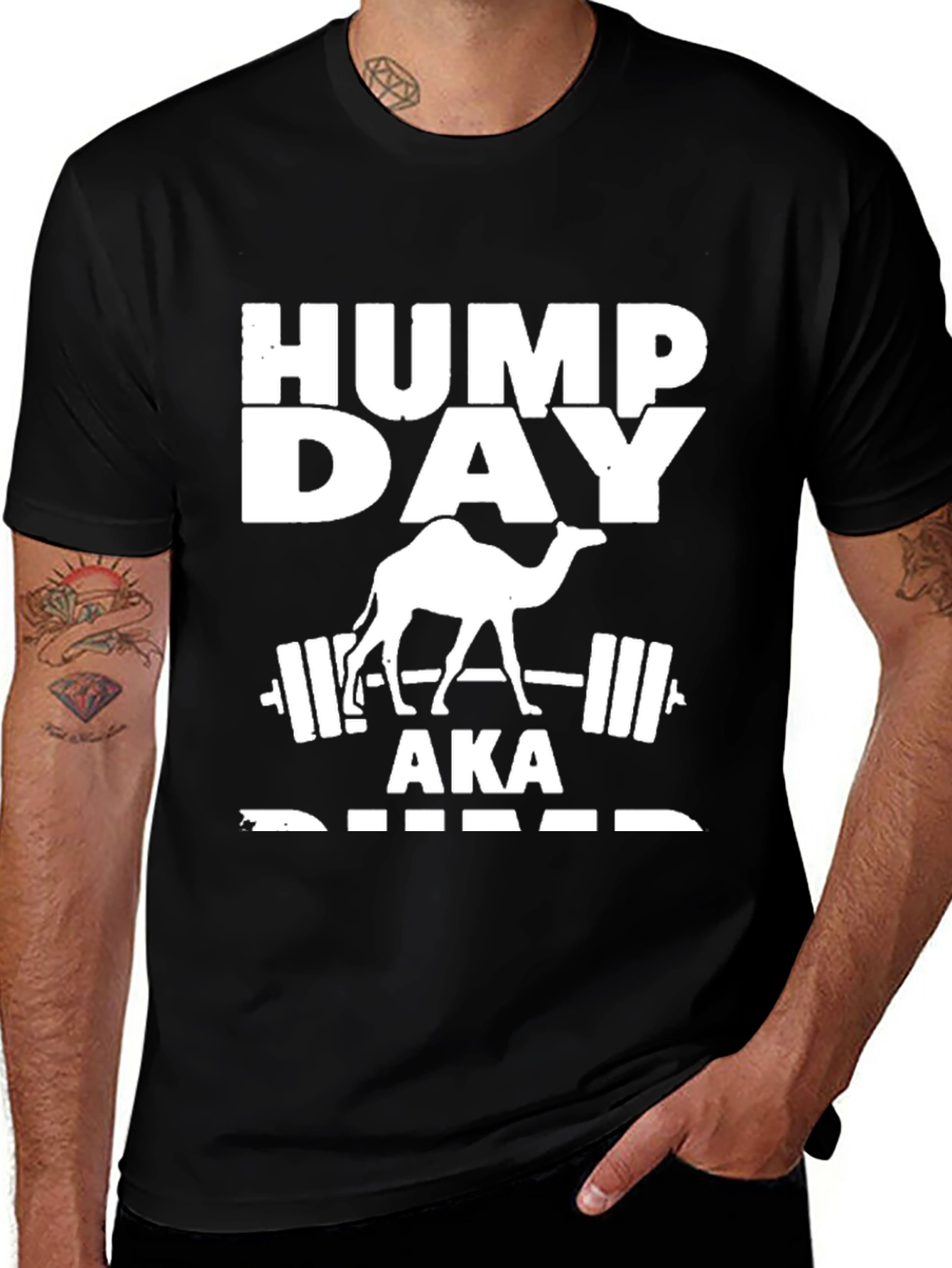 Variant 2 of Hump Day Camel Weightlifting T-Shirt