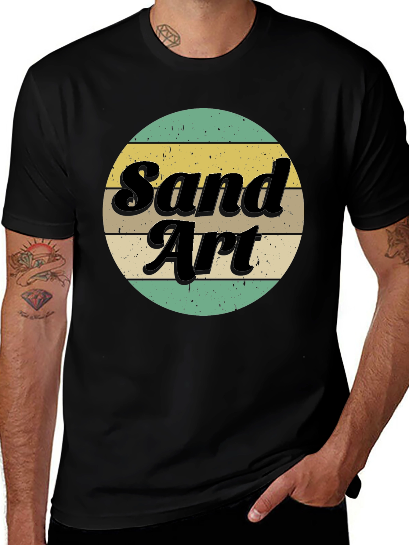 Retro Sand Art Graphic T-Shirt