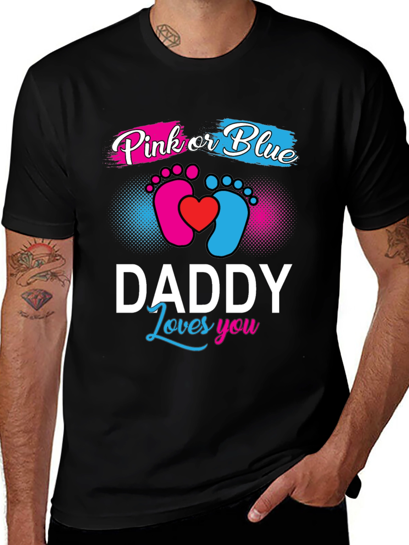 Daddy Loves You Gender Reveal T-Shirt