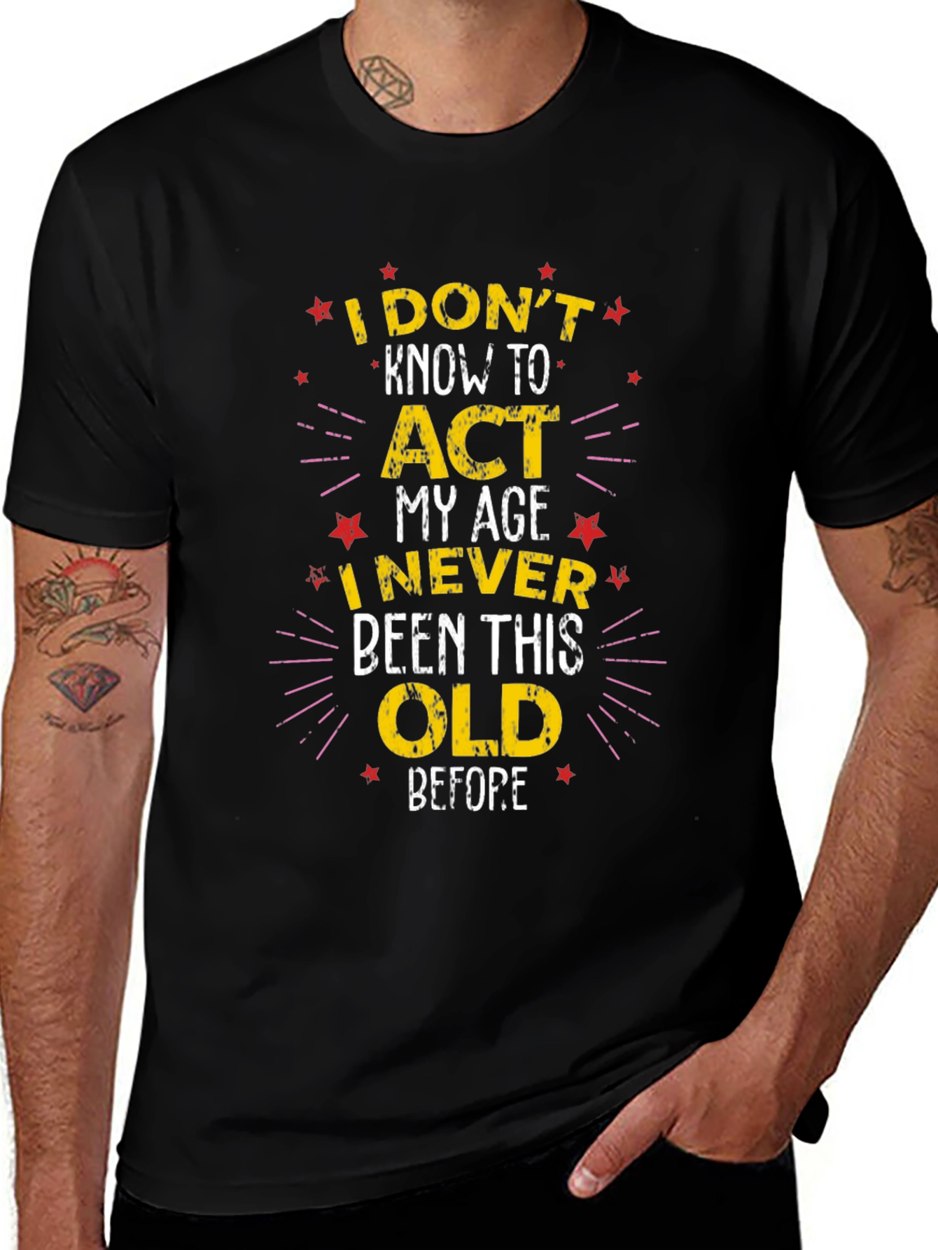 Variant 27 of Funny Age Quote Graphic T-Shirt - Soft Cotton Tee