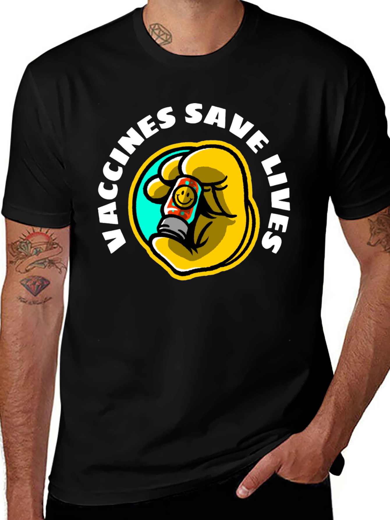 Variant 11 of Vaccines Save Lives Graphic T-Shirt