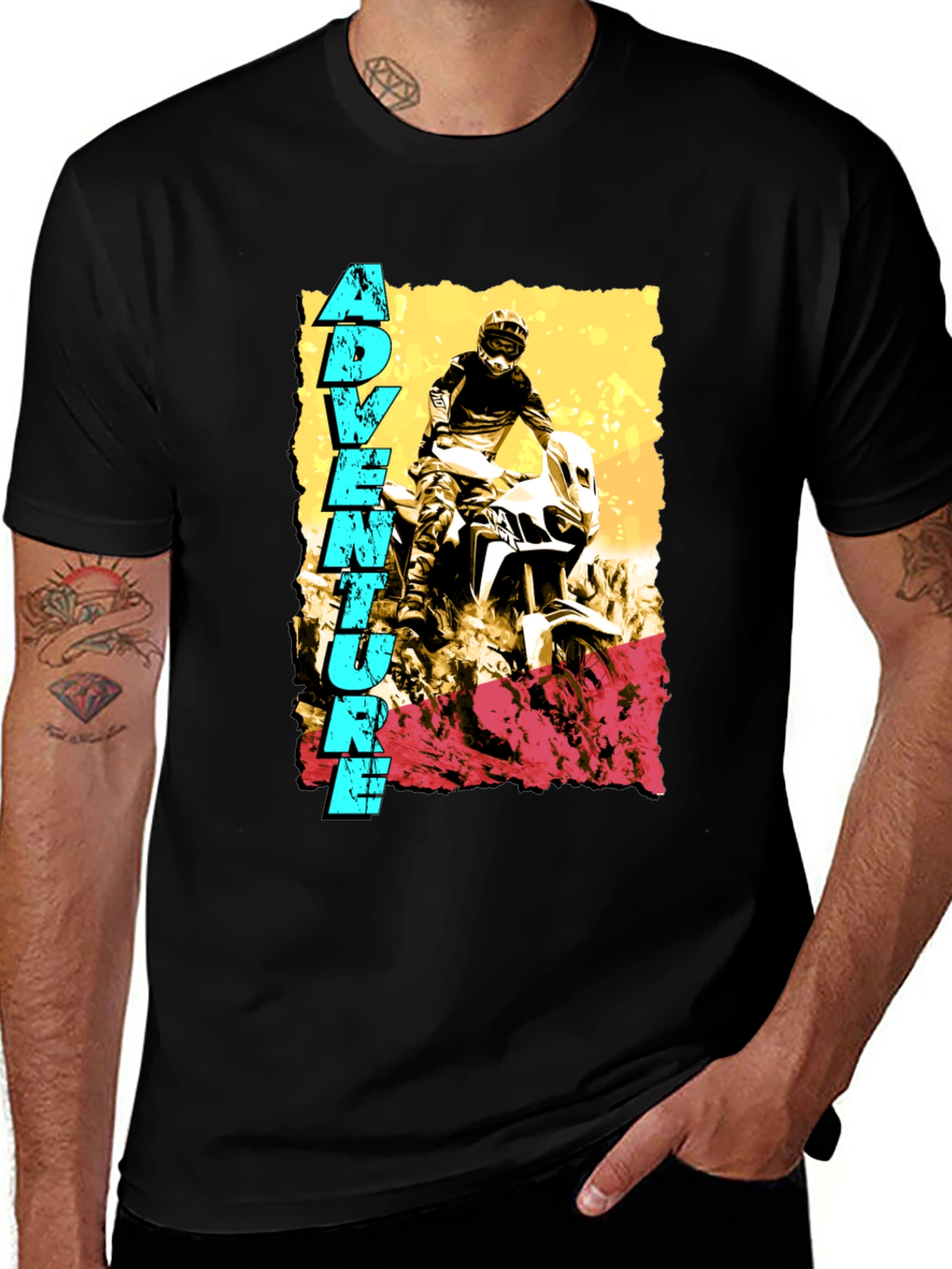 Adventure Rider Graphic Tee - Black