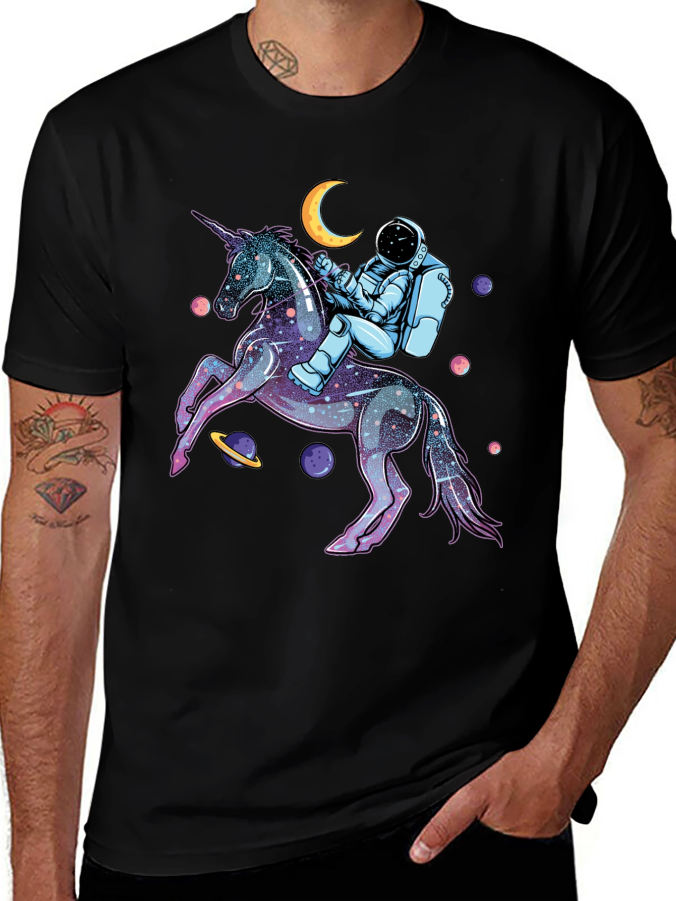 Variant 10 of Astronaut Unicorn Graphic T-Shirt