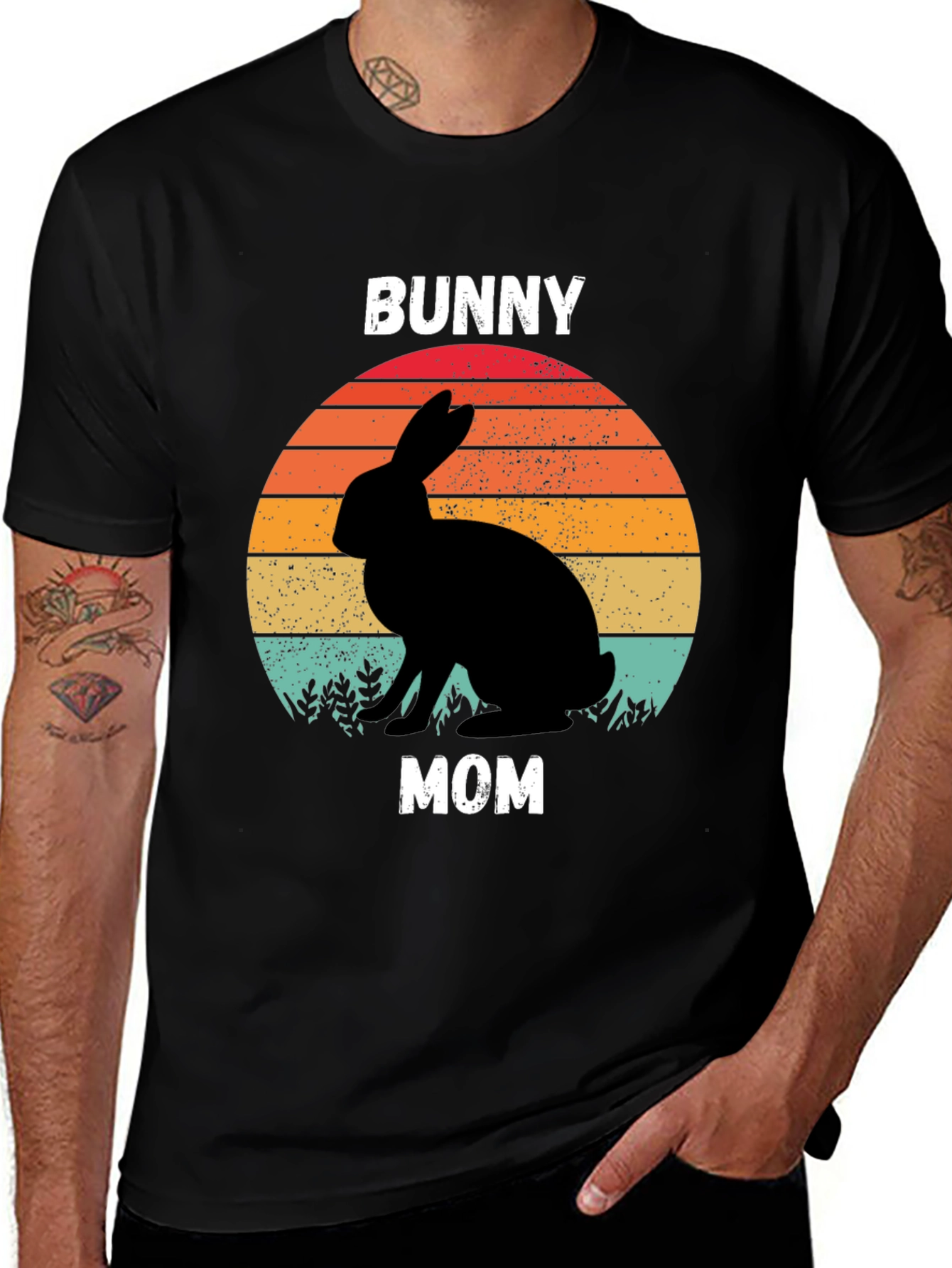 Variant 6 of Bunny Mom T-Shirt - Retro Easter Gift