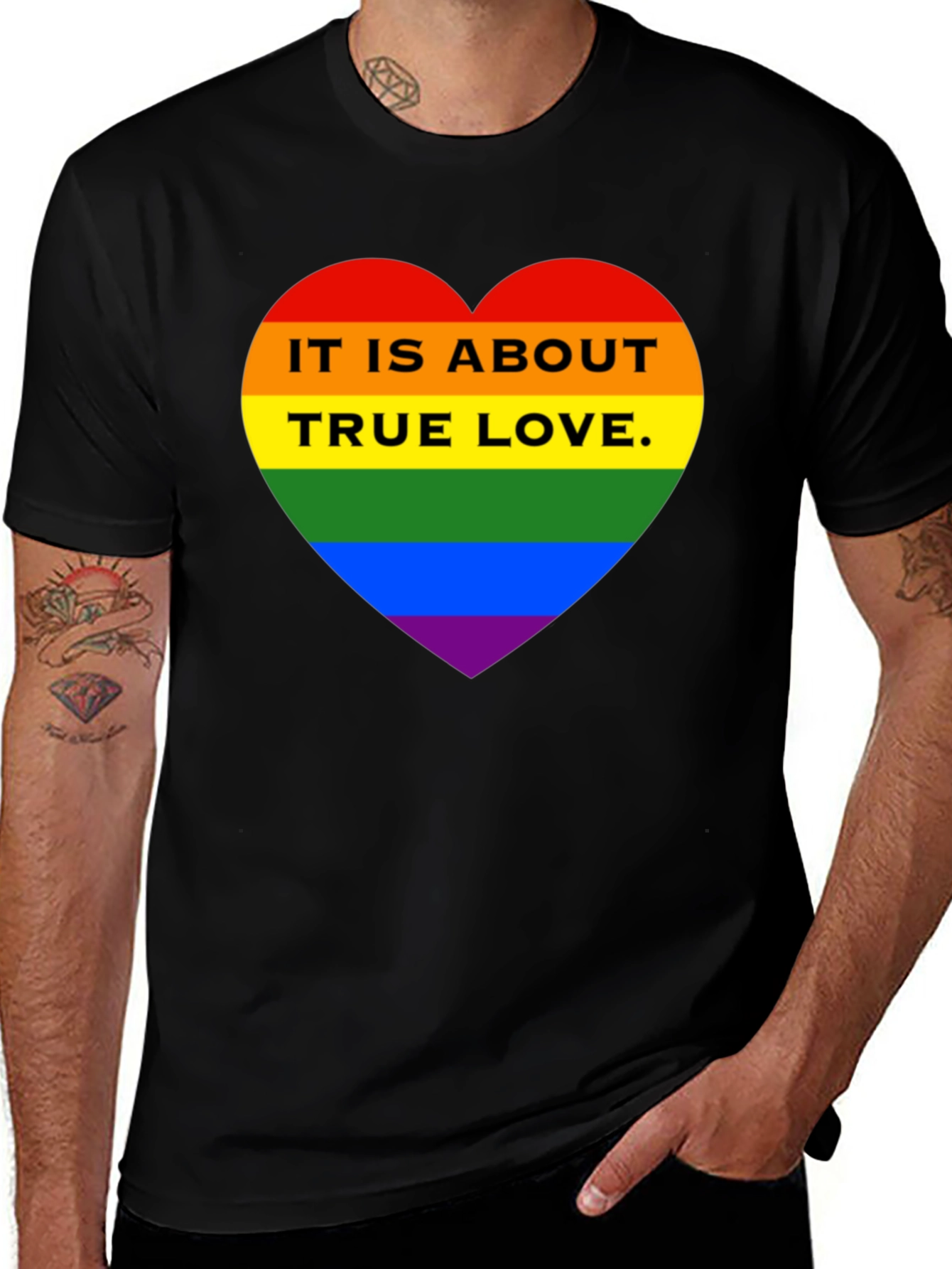 LGBT Pride Rainbow Heart T-Shirt - True Love