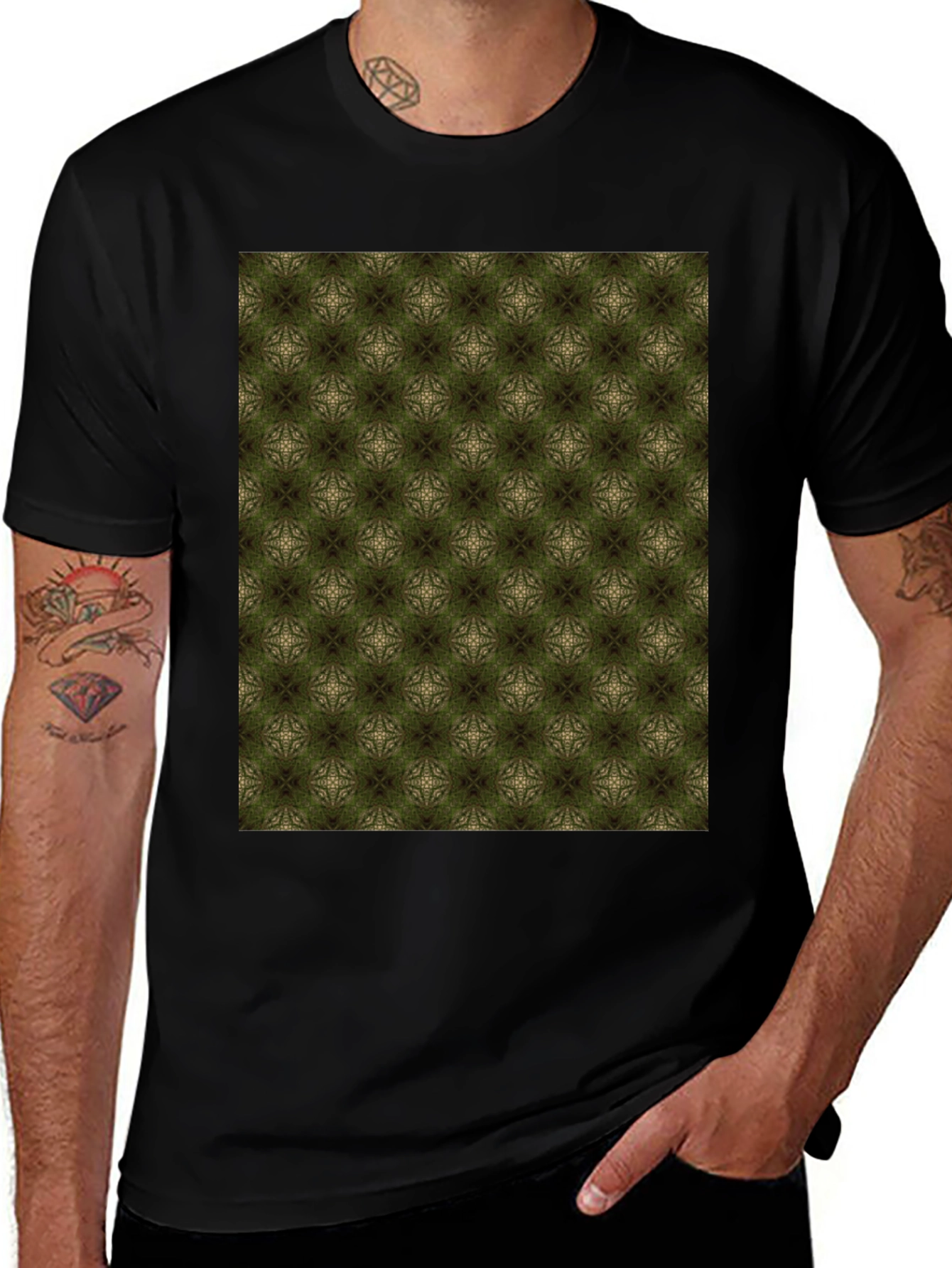 Variant 26 of Patterned Black T-Shirt