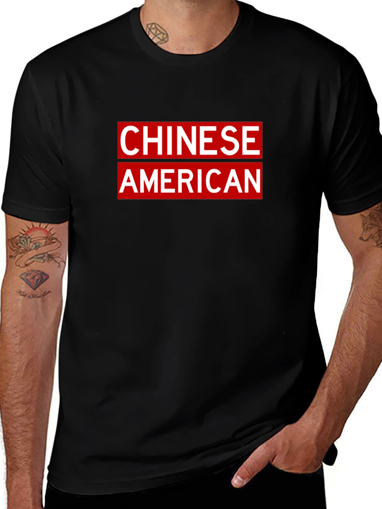 Chinese American Pride T-Shirt - Black