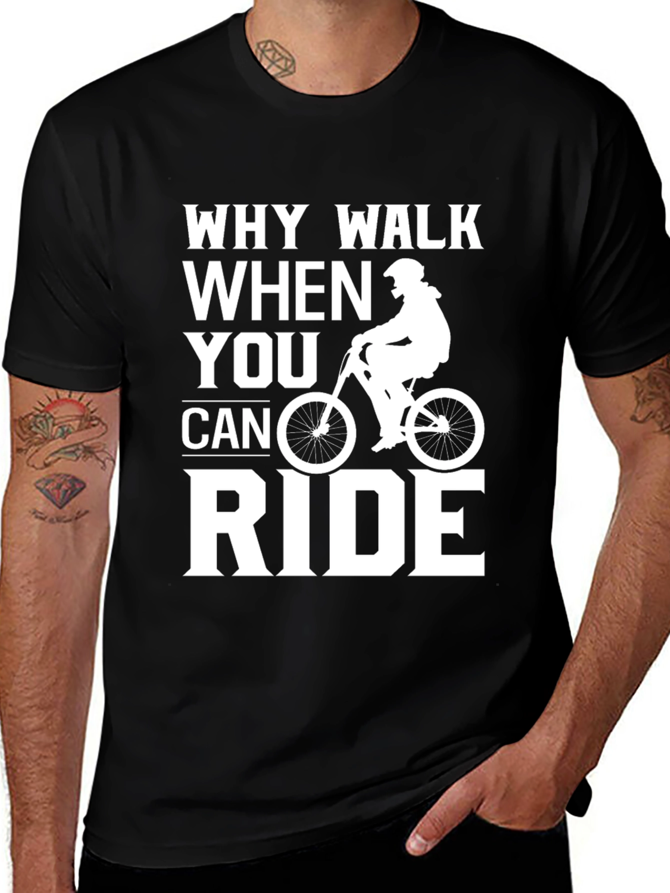Variant 11 of Why Walk Ride Bike T-Shirt - Mountain Biking Graphic Tee