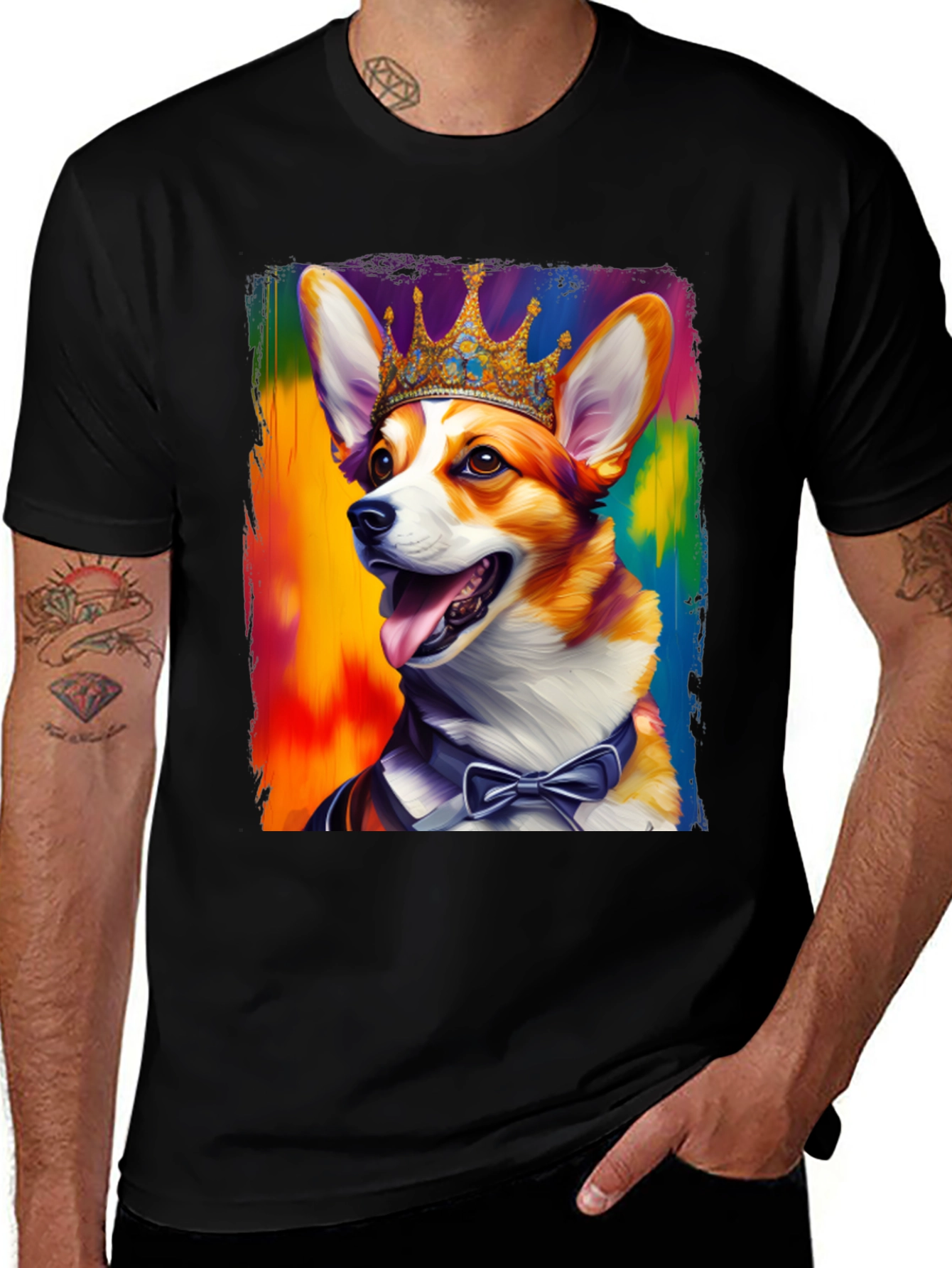 Variant 15 of Corgi King Graphic Tee - Stylish & Unique Design