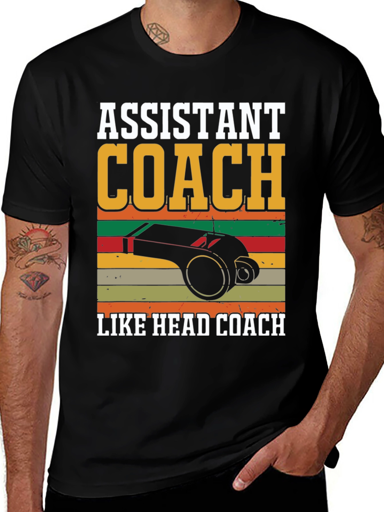 Variant 2 of Assistant Coach T-Shirt - Whistle Design