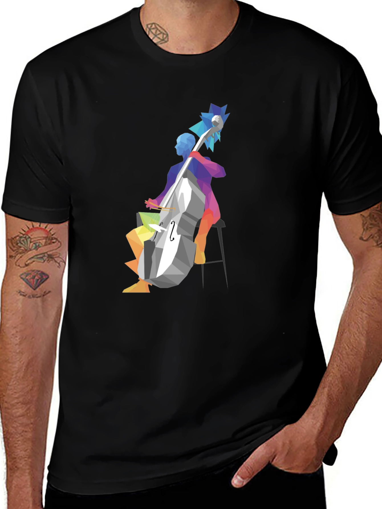 Variant 25 of Abstract Musician Graphic T-Shirt