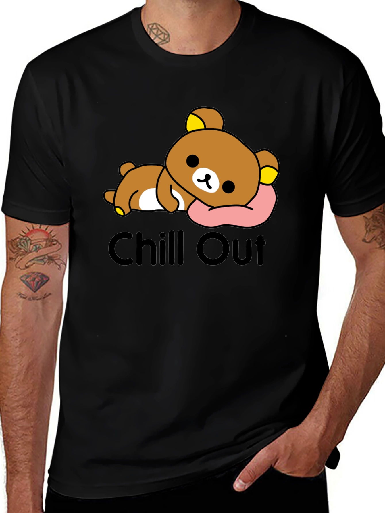 Variant 5 of Chill Out Bear T-Shirt - Relaxed Cartoon Tee