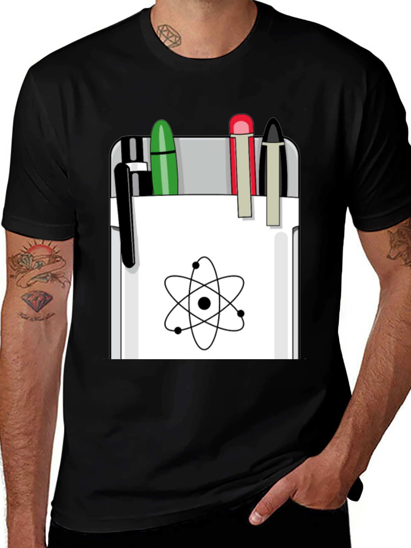 Variant 12 of Science Geek Graphic T-Shirt - Black