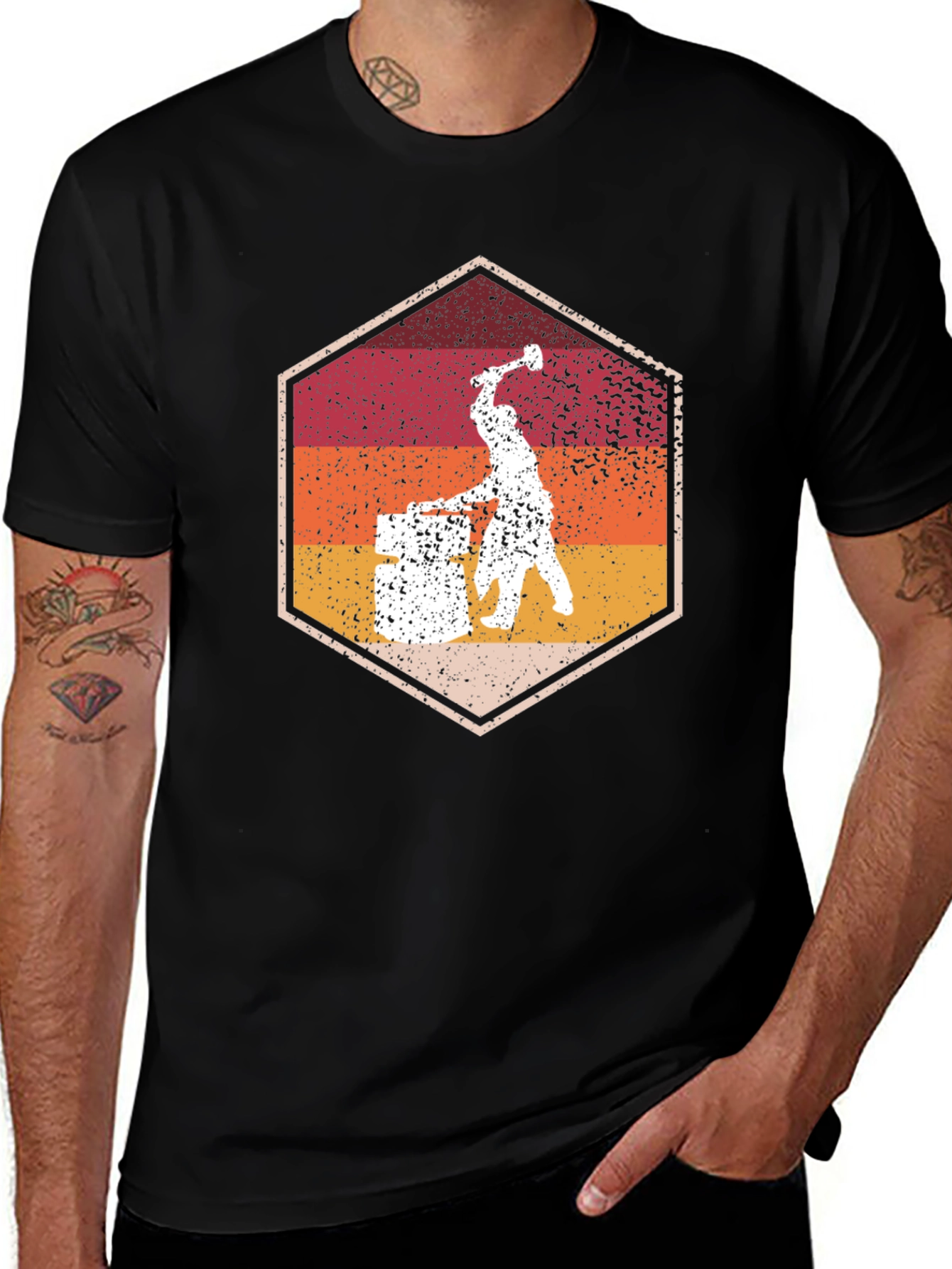 Variant 6 of Blacksmith T-Shirt - Retro Style