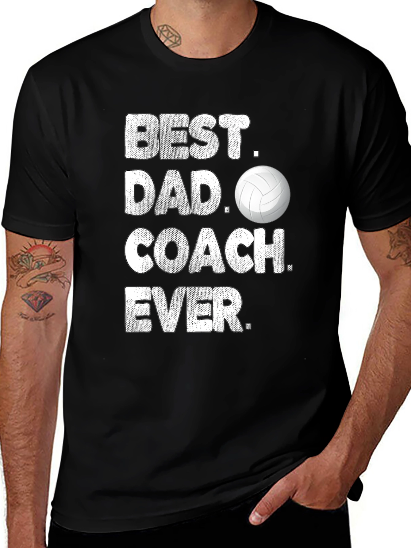 Variant 22 of Best Dad Coach Ever Volleyball T-Shirt
