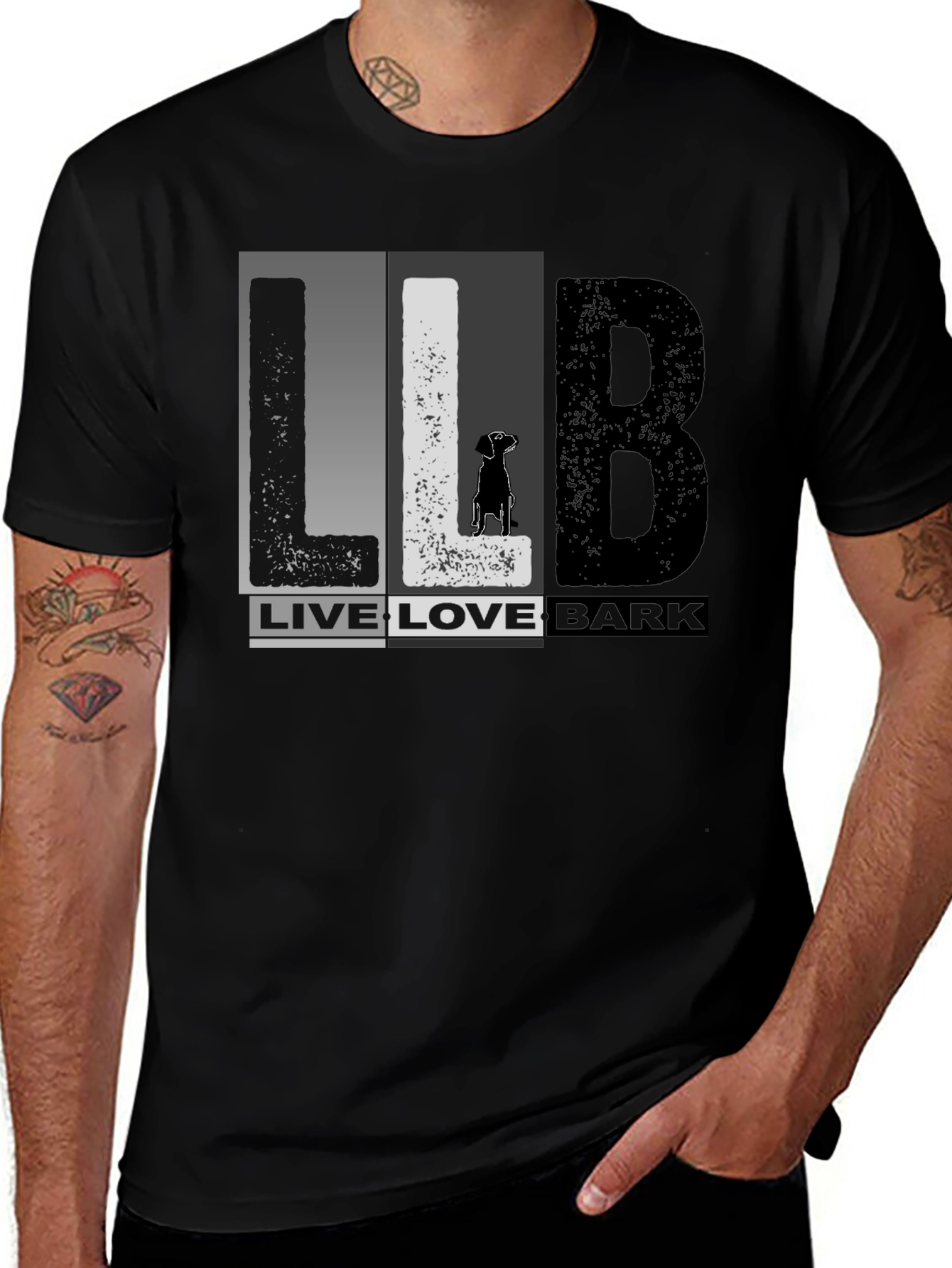 Variant 18 of Live Love Bark T-Shirt - Dog Lover Tee